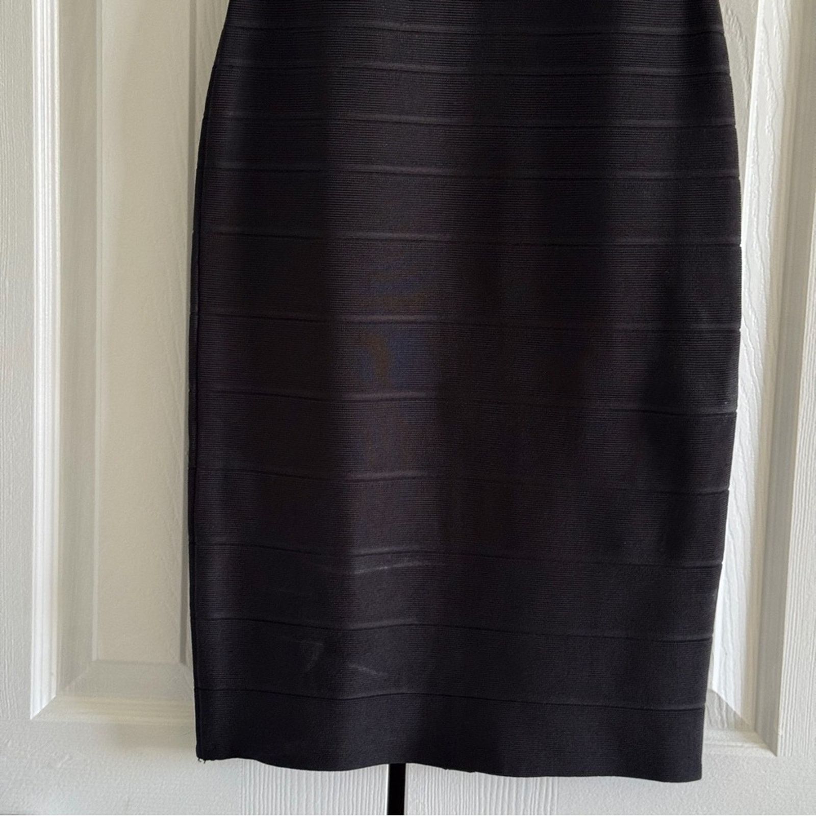 Herve Leger Herve Leger Black Bandage V-Neck Mini Dress, Size S Size S / US 4 / IT 40 - 6 Thumbnail
