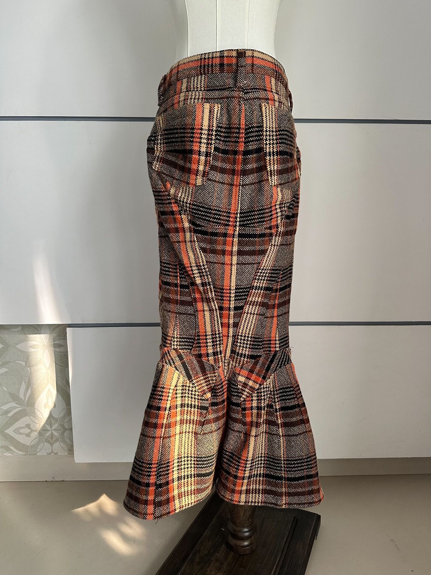 Junya Watanabe JUNYA WATANABE 04AW Checkered Fish Tail Dress| Size 26" / US 2 / IT 38 - 1 Thumbnail
