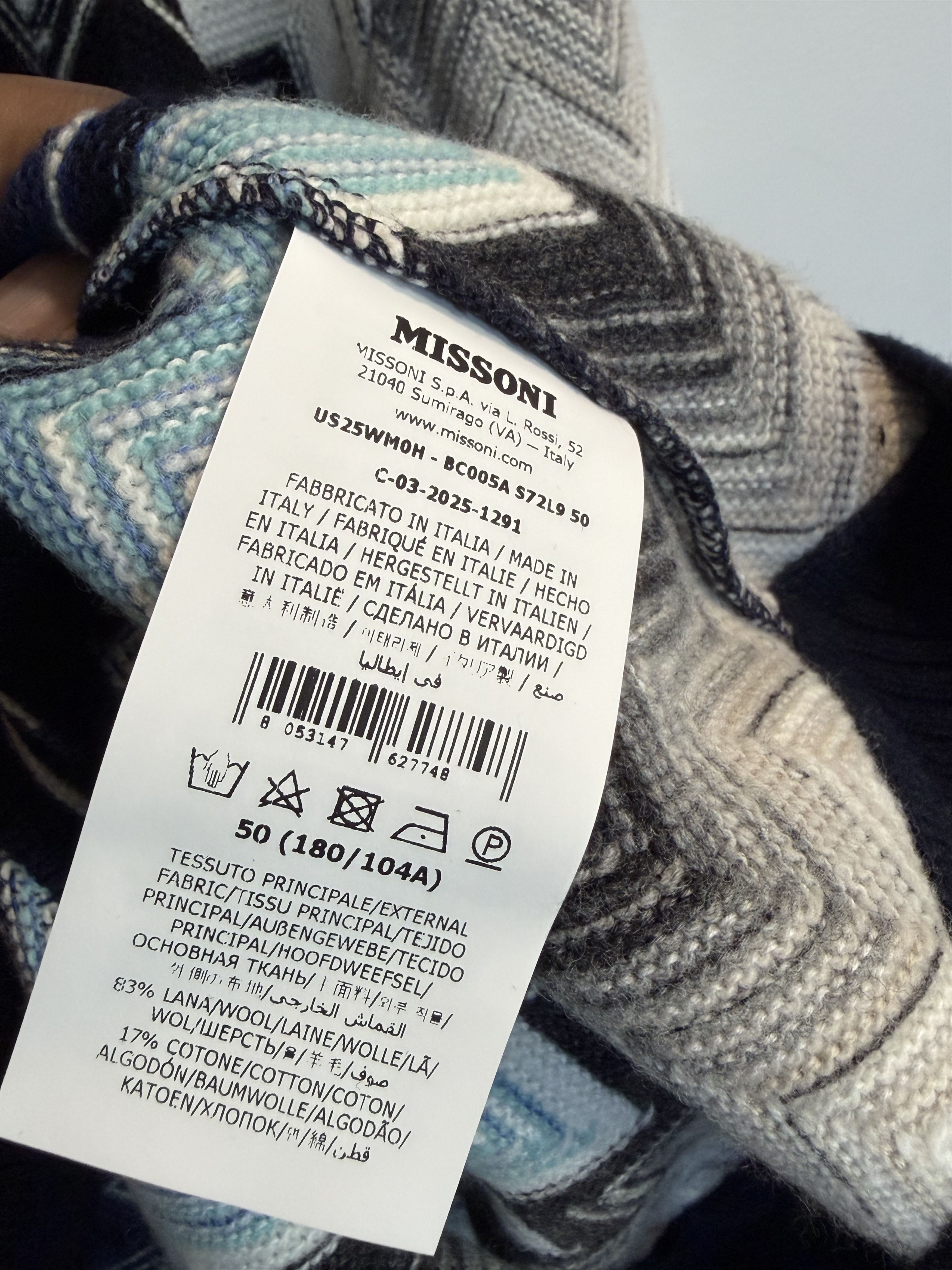 Missoni Missoni Size US M / EU 48-50 / 2 - 7 Thumbnail