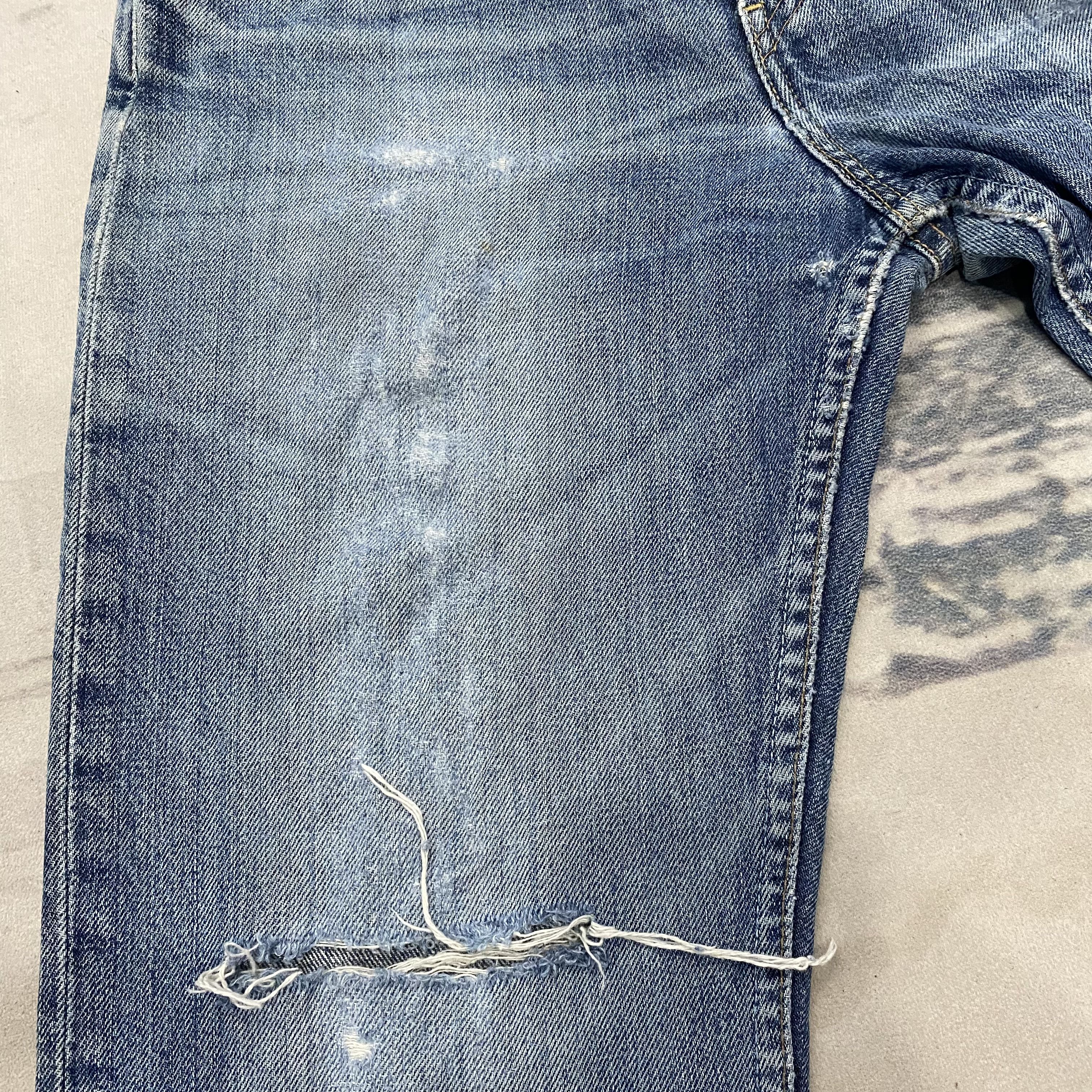 Levi's 🔥 Vintage Levis 507 Distress Aging Bootcut Denim Size US 29 - 13 Thumbnail