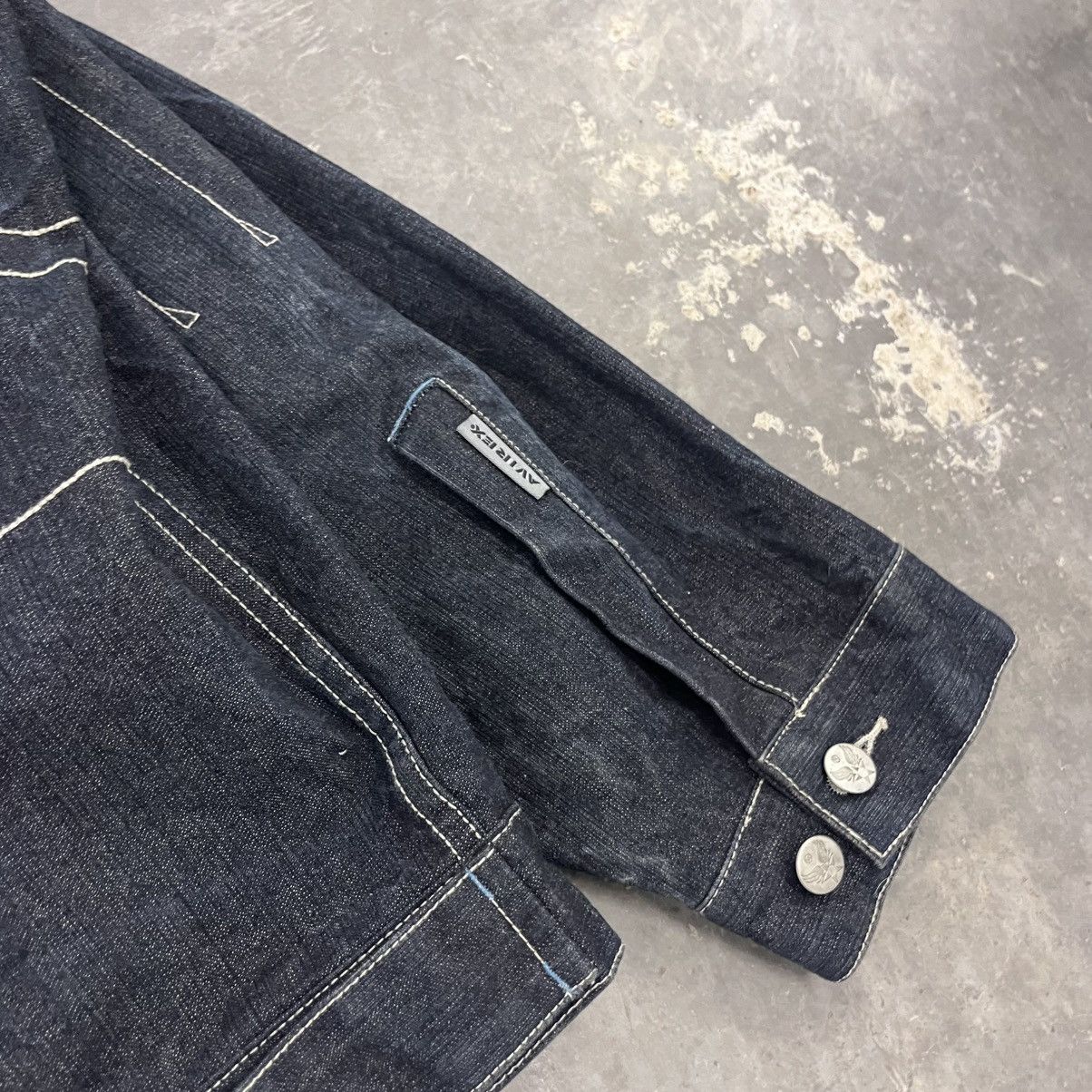 Avirex × Vintage RARE Avirex Embroidered Stitched Denim Work Jacket Disel XL Size US XXL / EU 58 / 5 - 7 Thumbnail