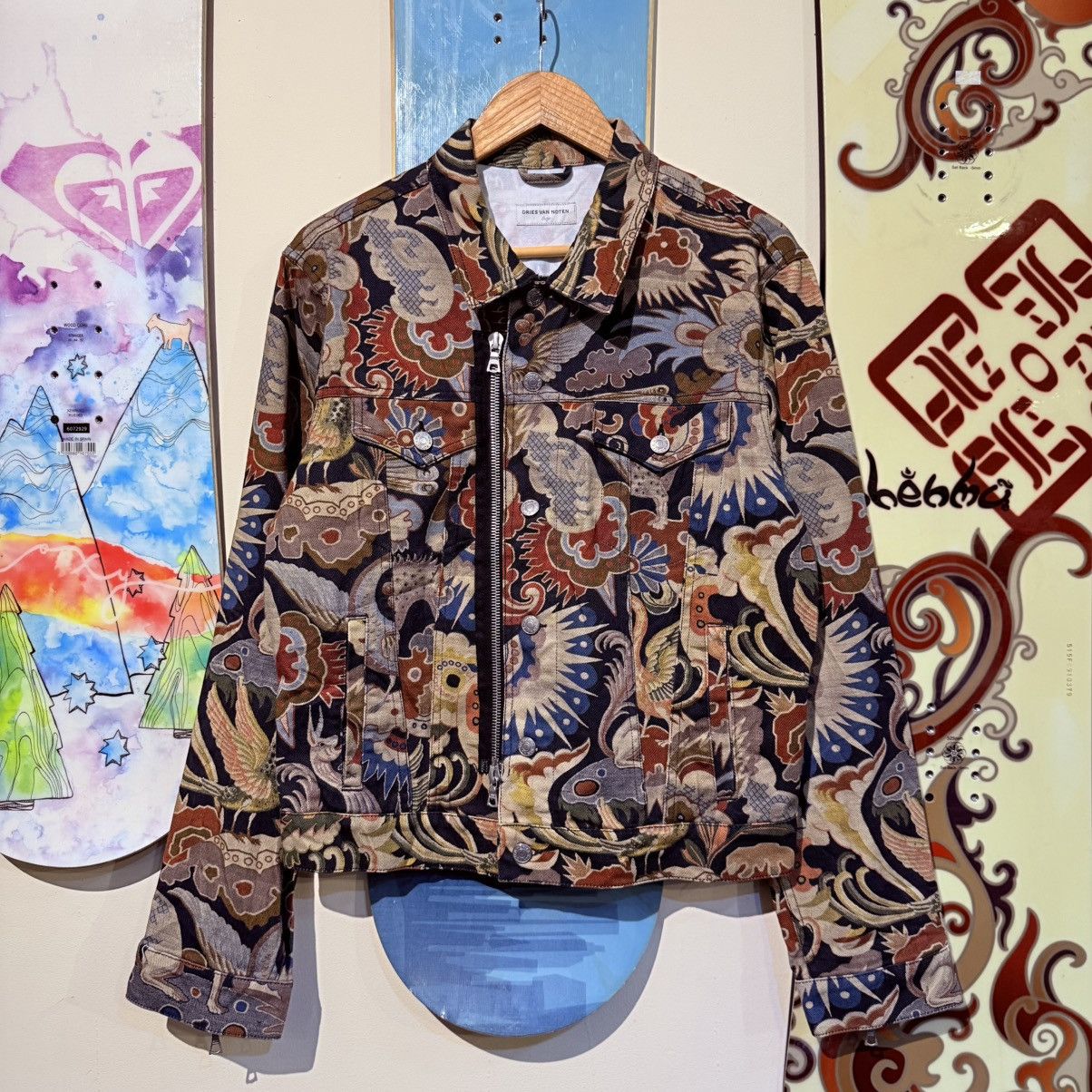 Dries Van Noten Dries Van Noten Floral Denim Jacket SS14 Size US L / EU 52-54 / 3 - 1 Thumbnail
