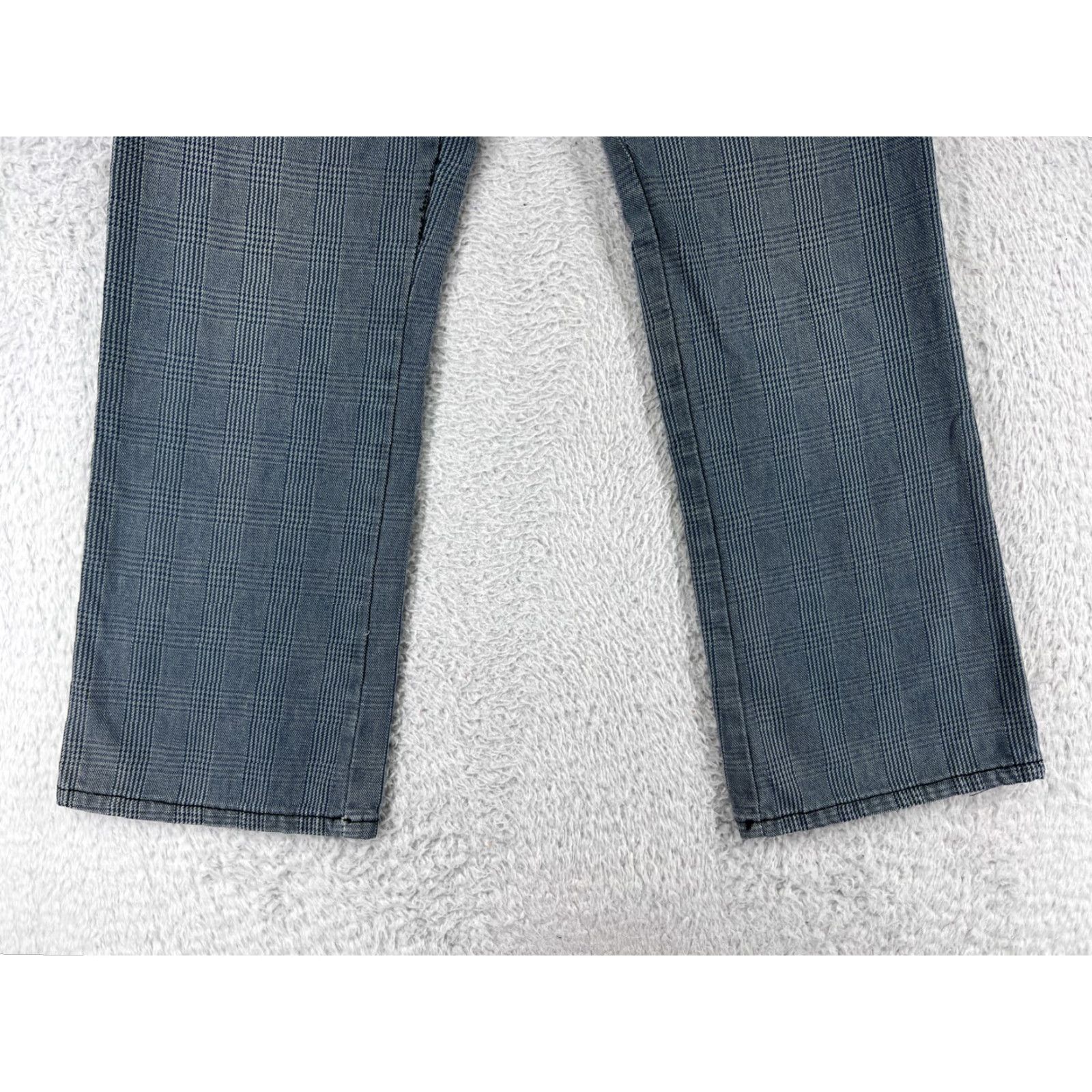 Ecko Unltd. VINTAGE Ecko Unltd. Pants Womens 14 Blue Embroidered Studded Straight Leg Plaid Pattern Jeans Shirt Size 36" / US 14 / IT 50 - 5 Thumbnail