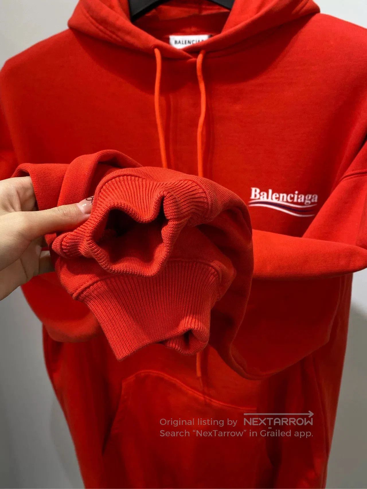 Balenciaga Balenciaga Red Logo Print Hoodie. Size US S / EU 44-46 / 1 - 6 Thumbnail
