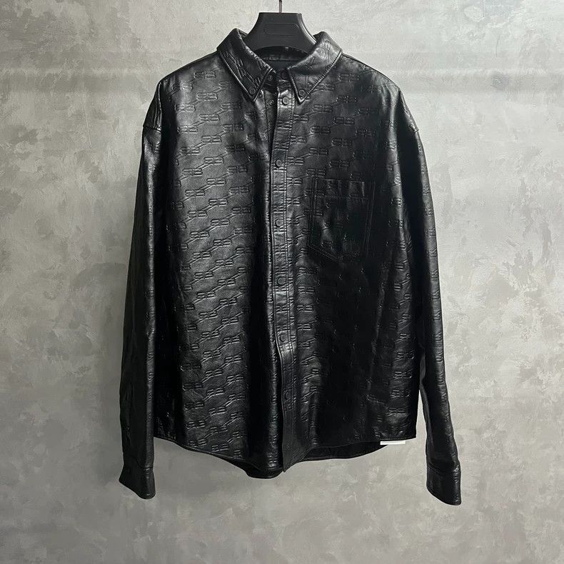 Balenciaga Balenciaga latest black full logo leather jacket-2506 Size US L / EU 52-54 / 3 - 1 Thumbnail