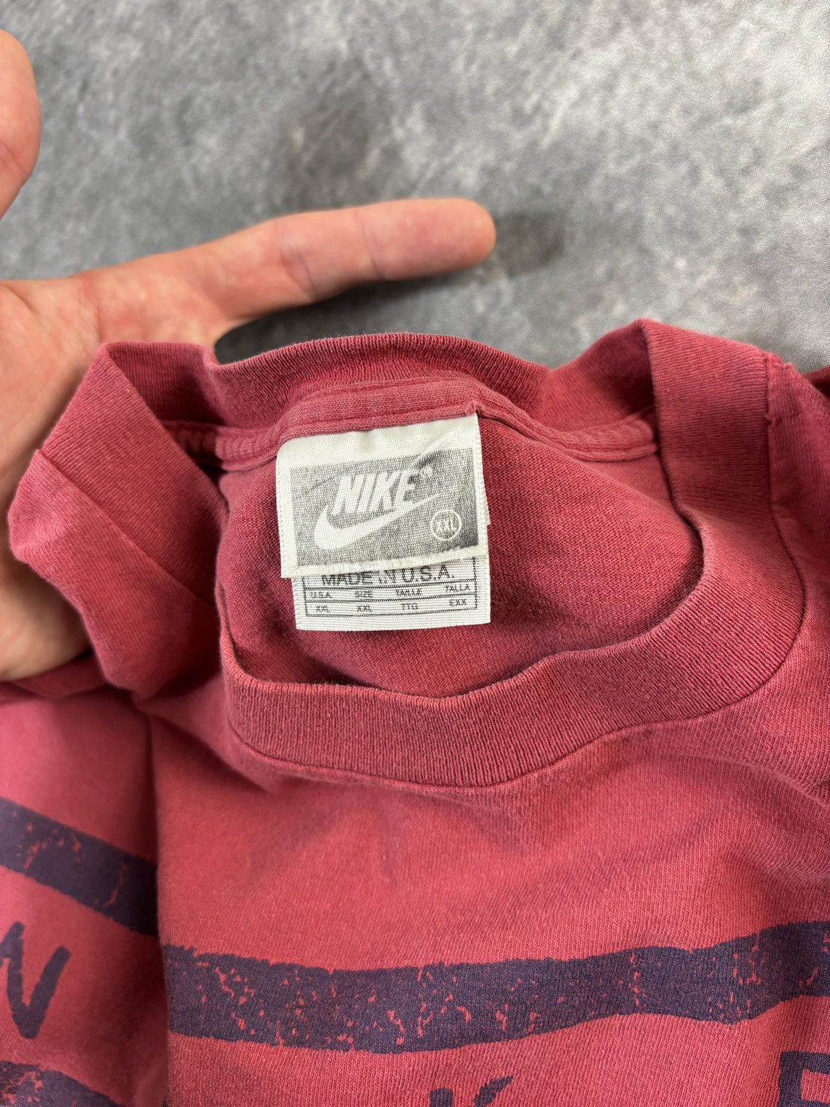 Nike 1990s Vintage Nike Air Tee 90s Nike Faded Made in USA XXL Size US XXL / EU 58 / 5 - 3 Thumbnail