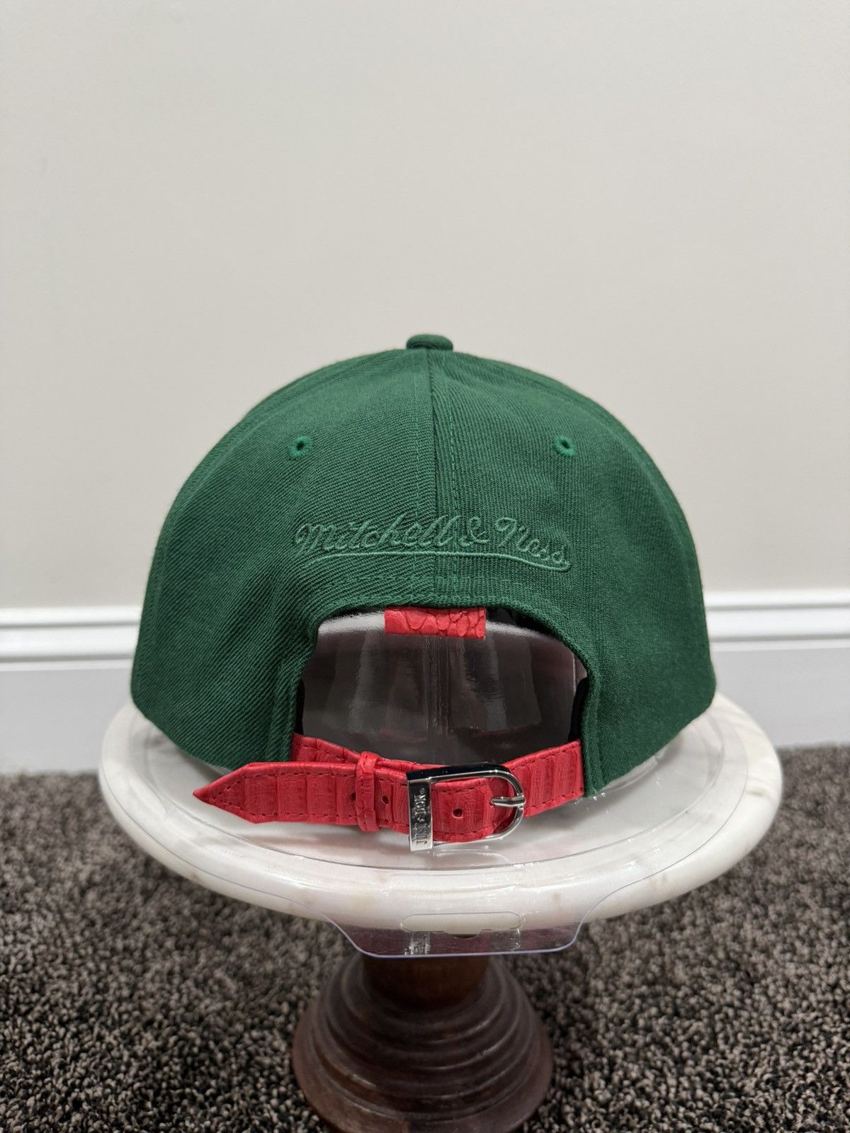 Just Don × Mitchell & Ness Just Don x Mitchell & Ness NBA Milwaukee Bucks Green/Red Hat Size ONE SIZE - 3 Thumbnail