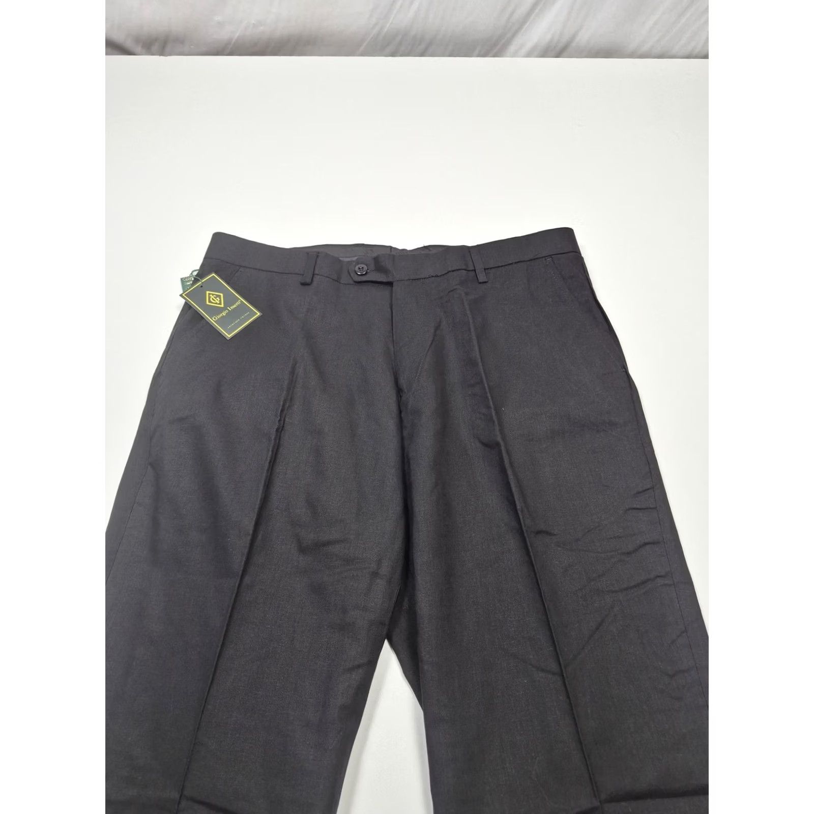 Vintage Giorgio Inserti Dress Pants Mens 38x35 Black Linen Flat Front Cuffed Lined NWT Dress Pants Mens Black Linen Flat Front Cuffed Lined NWT Size US 38 / EU 54 - 2 Thumbnail