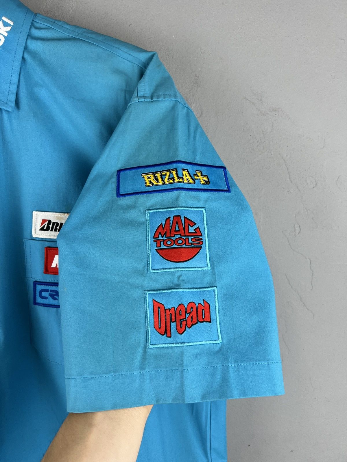 Vintage SUZUKI MOTOSPORT RUZLA + RACING MOTO GP WORKWEAR TEAM SHIRT Size US XL / EU 56 / 4 - 7 Thumbnail