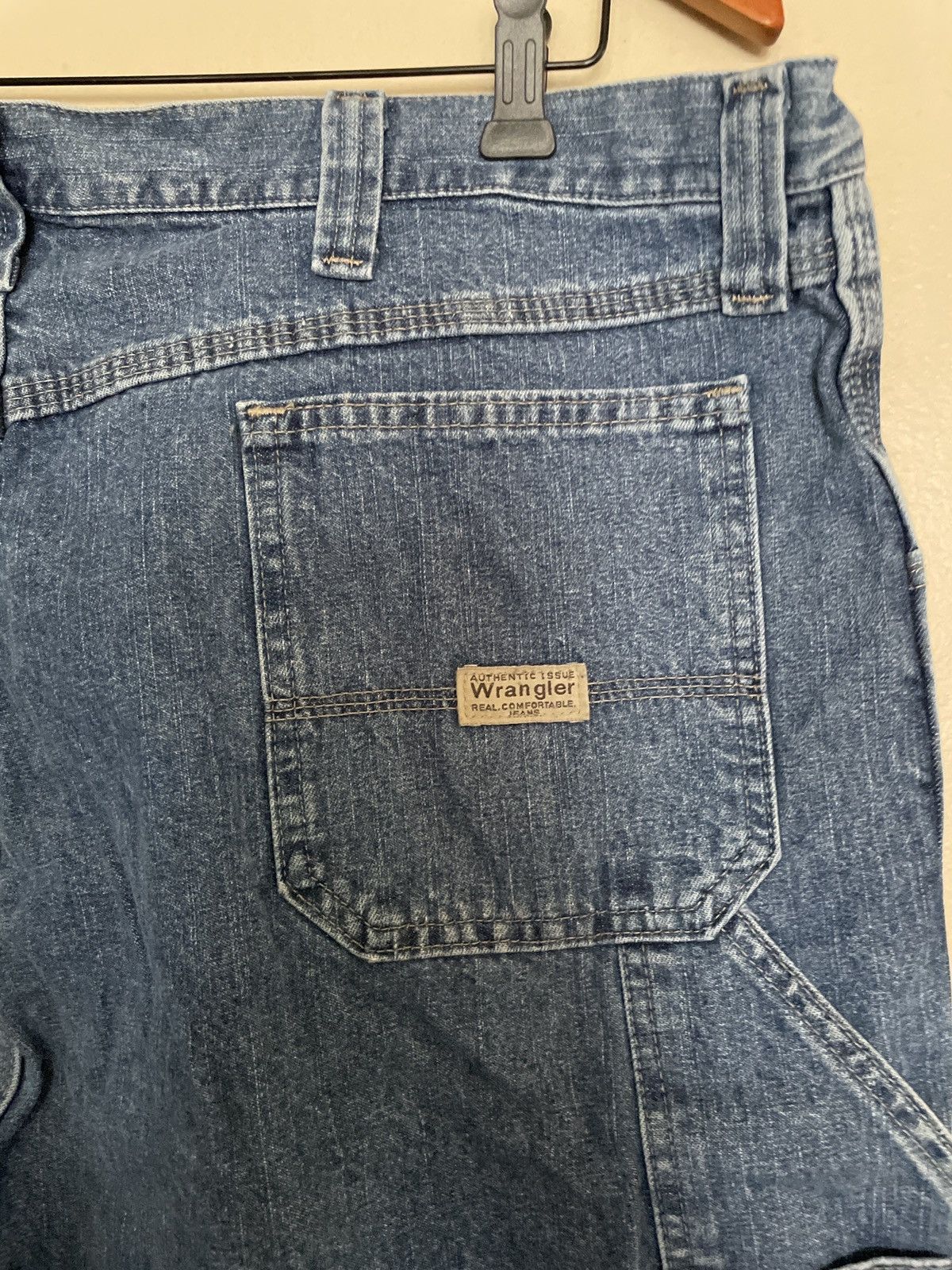 Vintage × Wrangler Wrangler Denim Jean Shorts Jorts 42 vintage BLUE Carpenter 🔥 Size US 42 / EU 58 - 12 Thumbnail