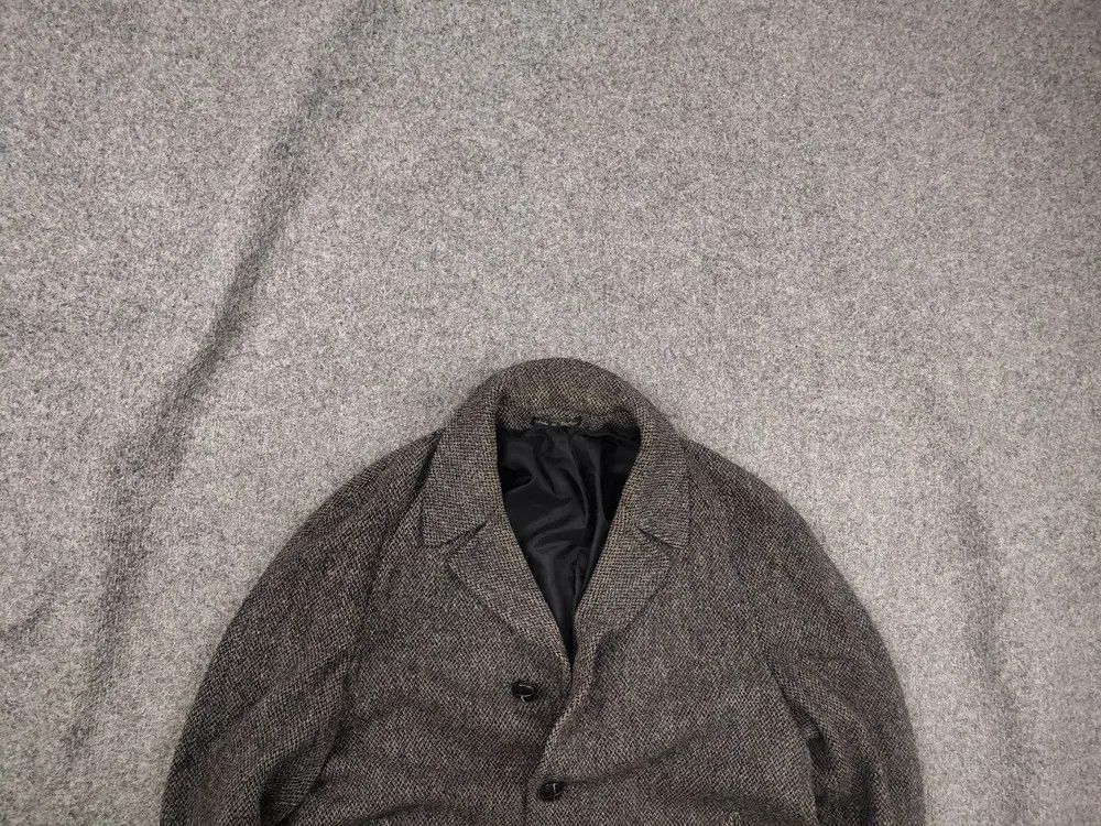 Harris Tweed Vintage 80's Harris Tweed Gray Wool herringbone Coat Jacket Size US L / EU 52-54 / 3 - 1 Thumbnail
