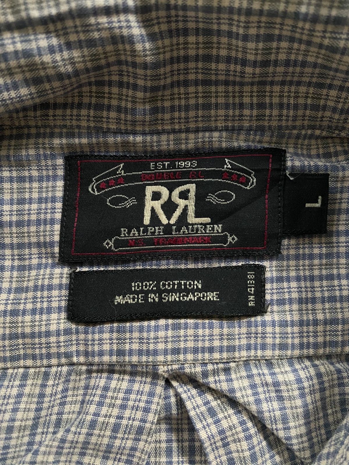 RRL Ralph Lauren RRL Plaid Button Shirt Size US L / EU 52-54 / 3 - 5 Thumbnail
