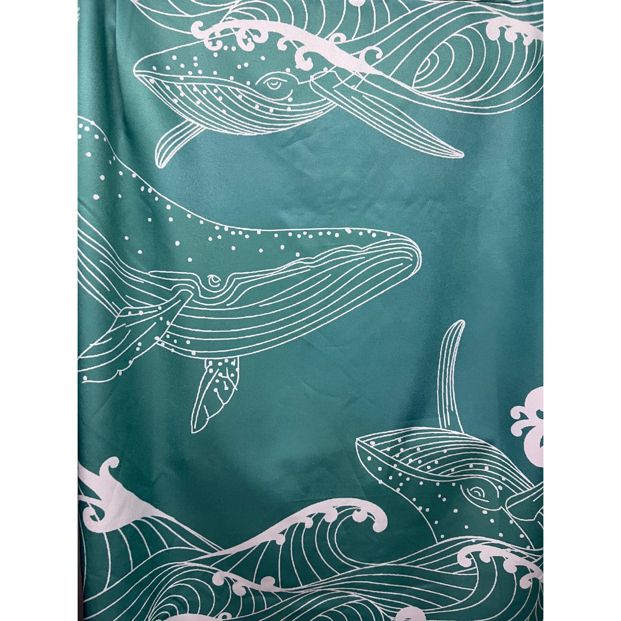 Other Mens Green Hawaiian Aloha Graphic Whales Ocean Button Up Shi Size US XXL / EU 58 / 5 - 5 Thumbnail