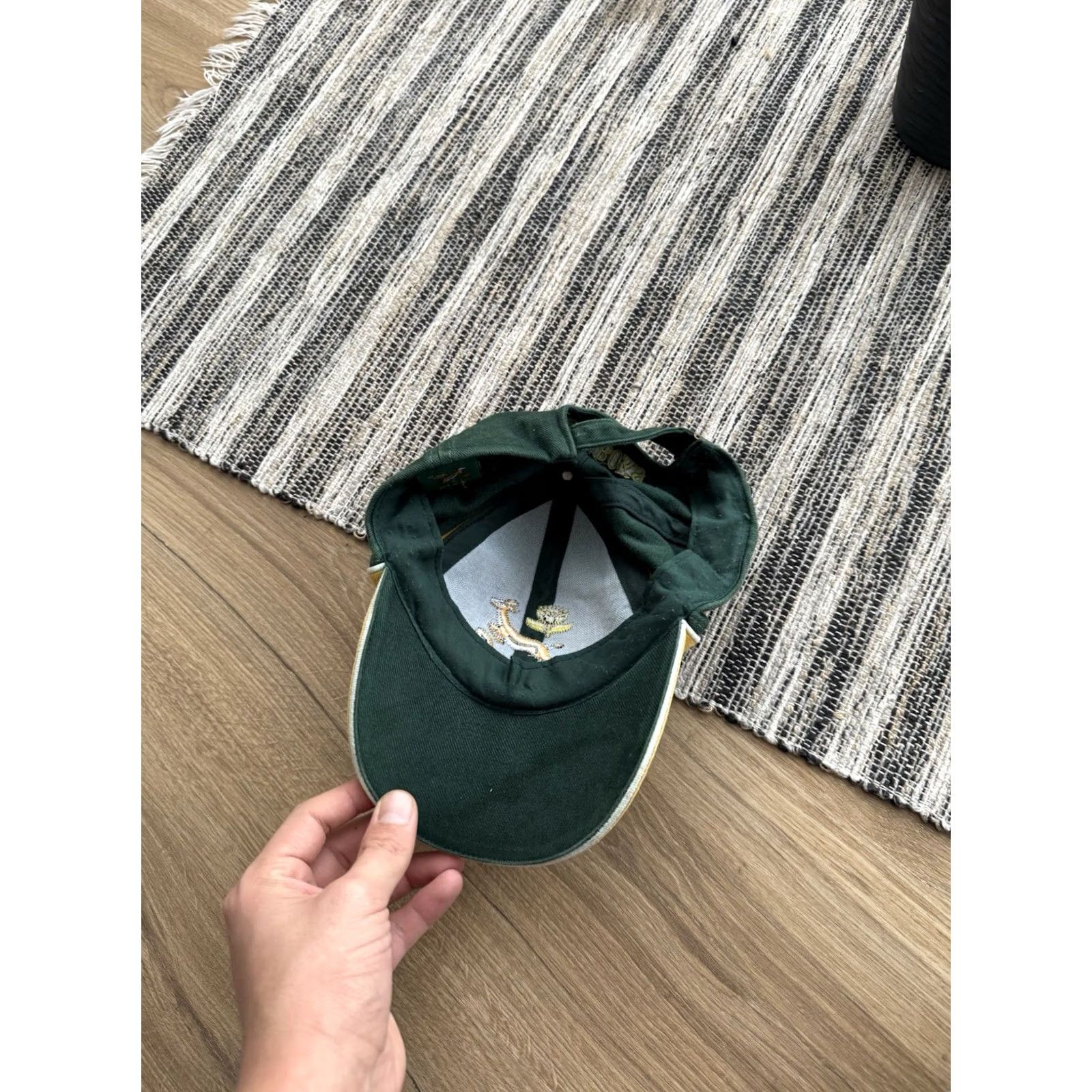 Vintage VINTAGE SA Rugby South Africa Rugby Springboks Green Cap Mens Size S Baseball Cap Green 80s 90s Classic Sports Rugby Cap Mens Size ONE SIZE - 4 Thumbnail