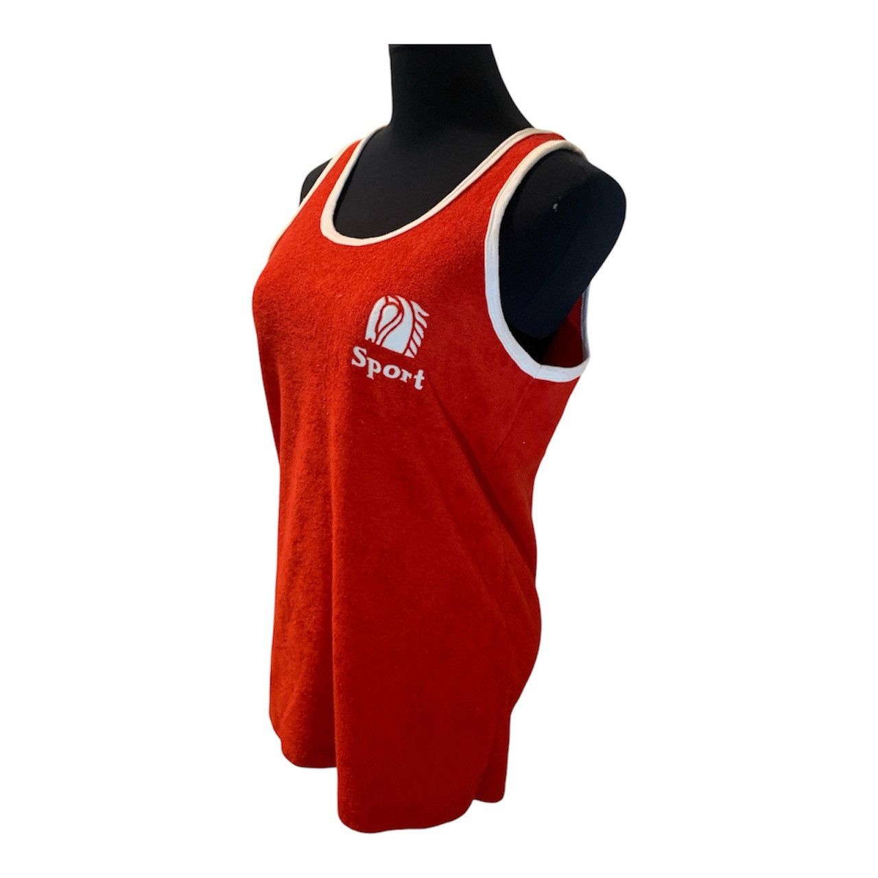 Vintage Vintage Authentic 80s Red Terrycloth Sports Tank Top Size M / US 6-8 / IT 42-44 - 4 Thumbnail