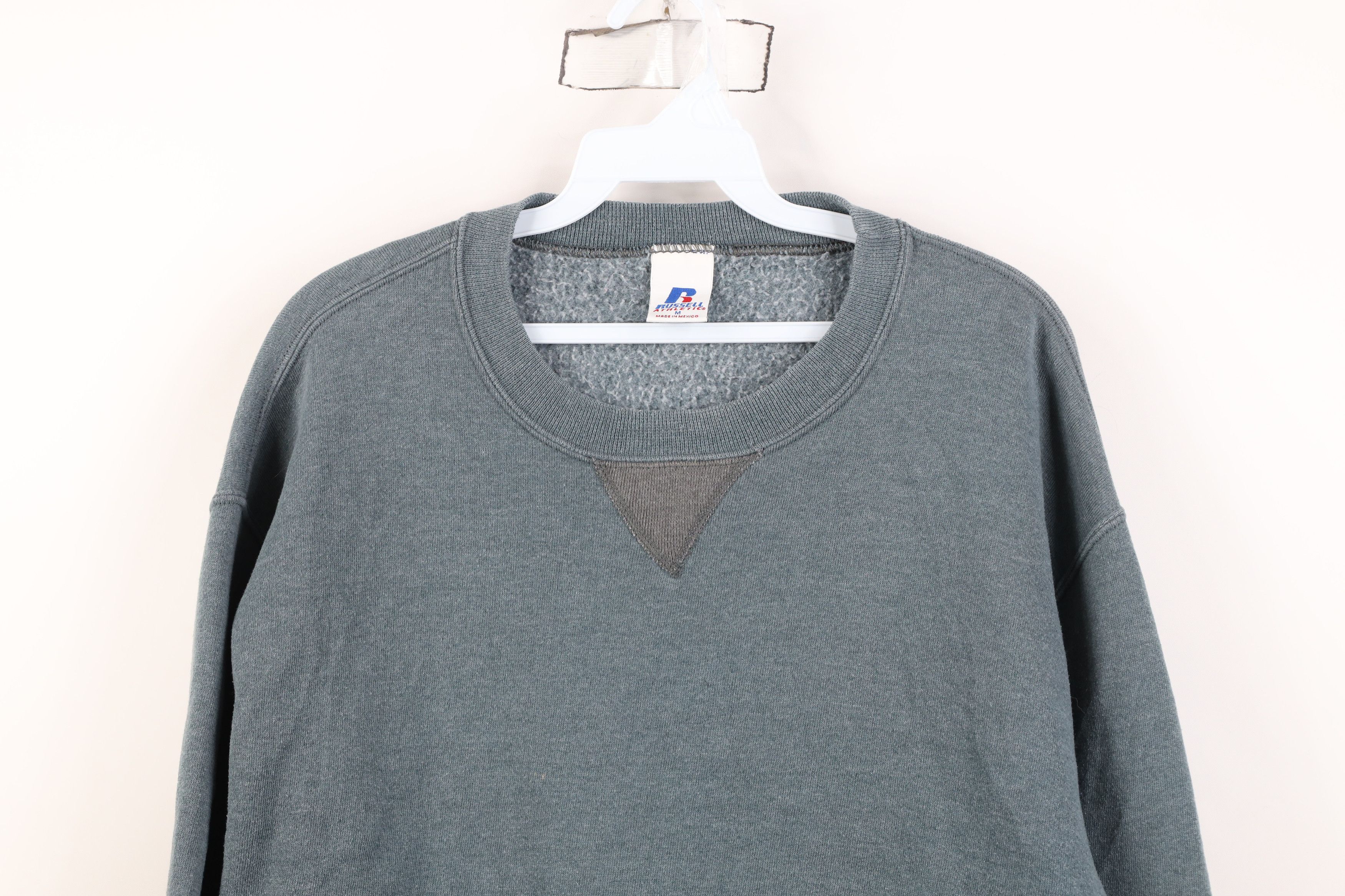 Russell Athletic Vintage 90s Russell Athletic Blank Crewneck Sweatshirt Gray Size US M / EU 48-50 / 2 - 2 Thumbnail