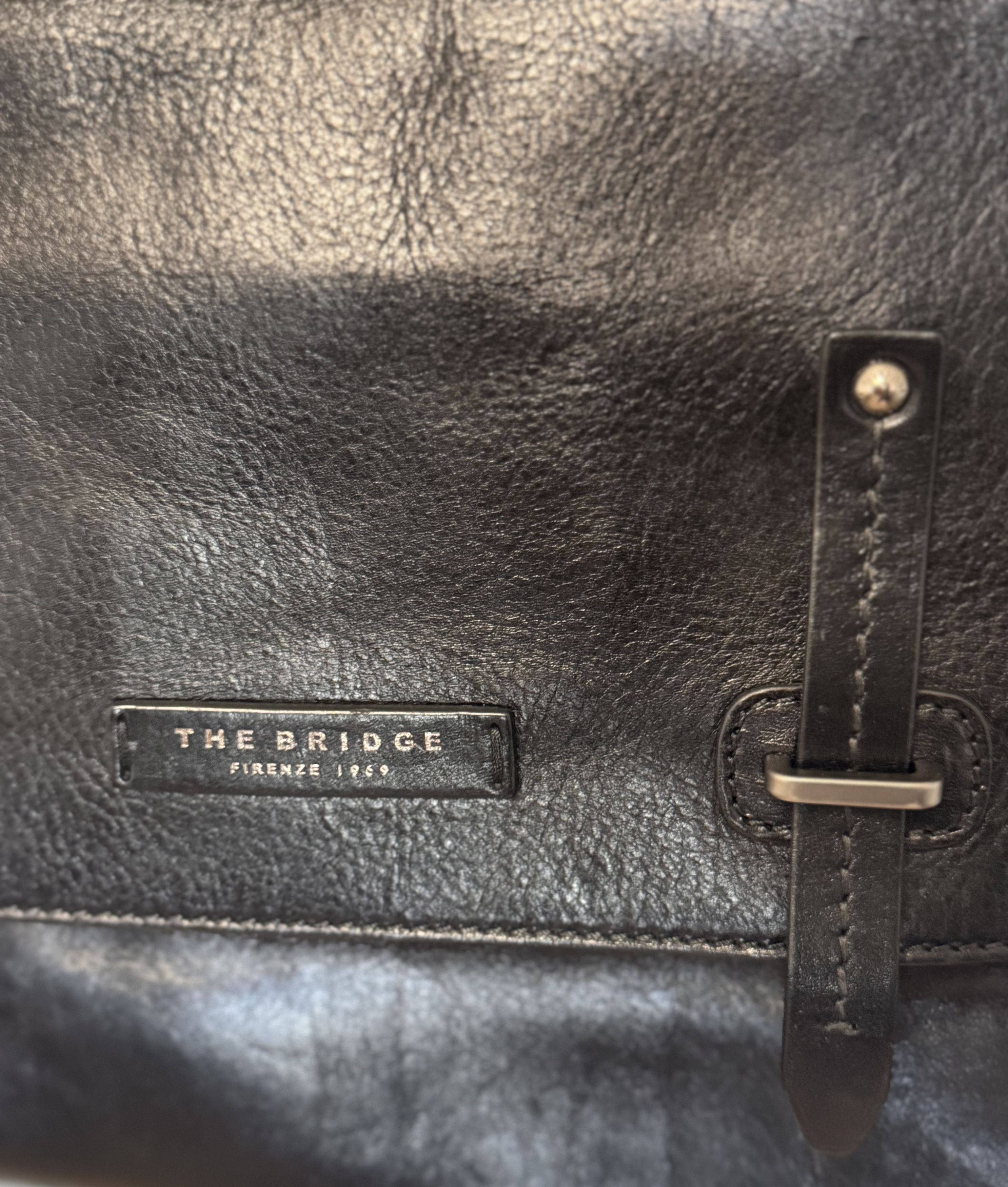 Other The Bridge - Italian Premium Black Leather Laptop Briefcase Size ONE SIZE - 6 Thumbnail