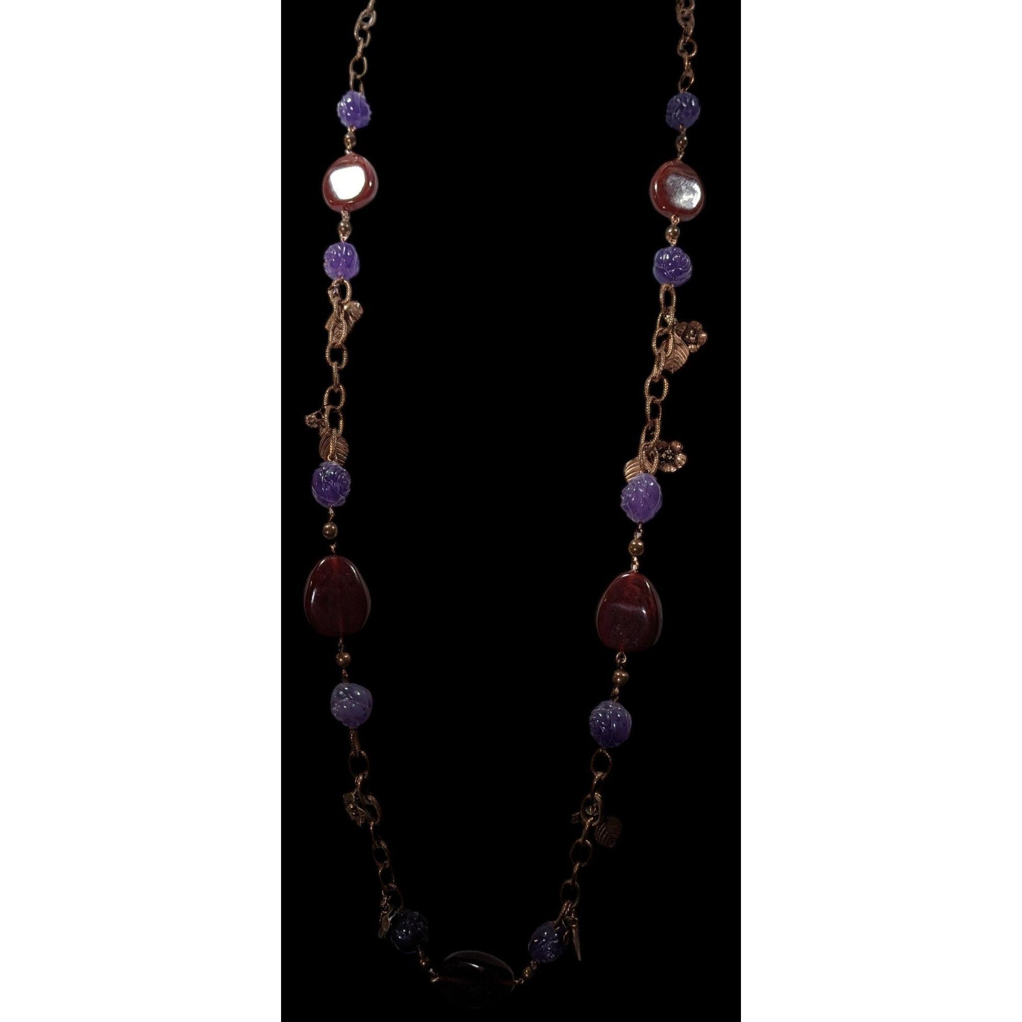 Other Vintage Cottagecore Floral Beaded Chain Necklace Size ONE SIZE - 7 Thumbnail