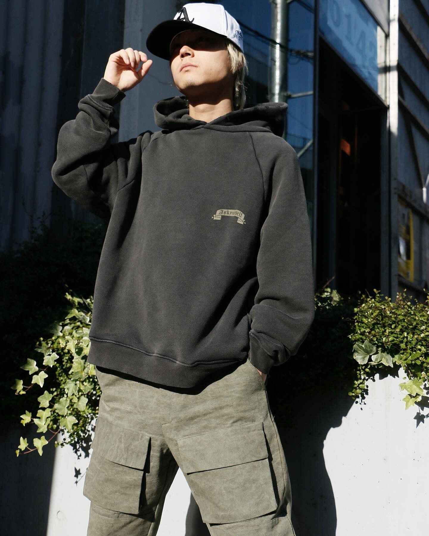 Askyurself Washed Black Banned Repaired Logo Oversized Raglan Hoodie Size US S / EU 44-46 / 1 - 2 Thumbnail