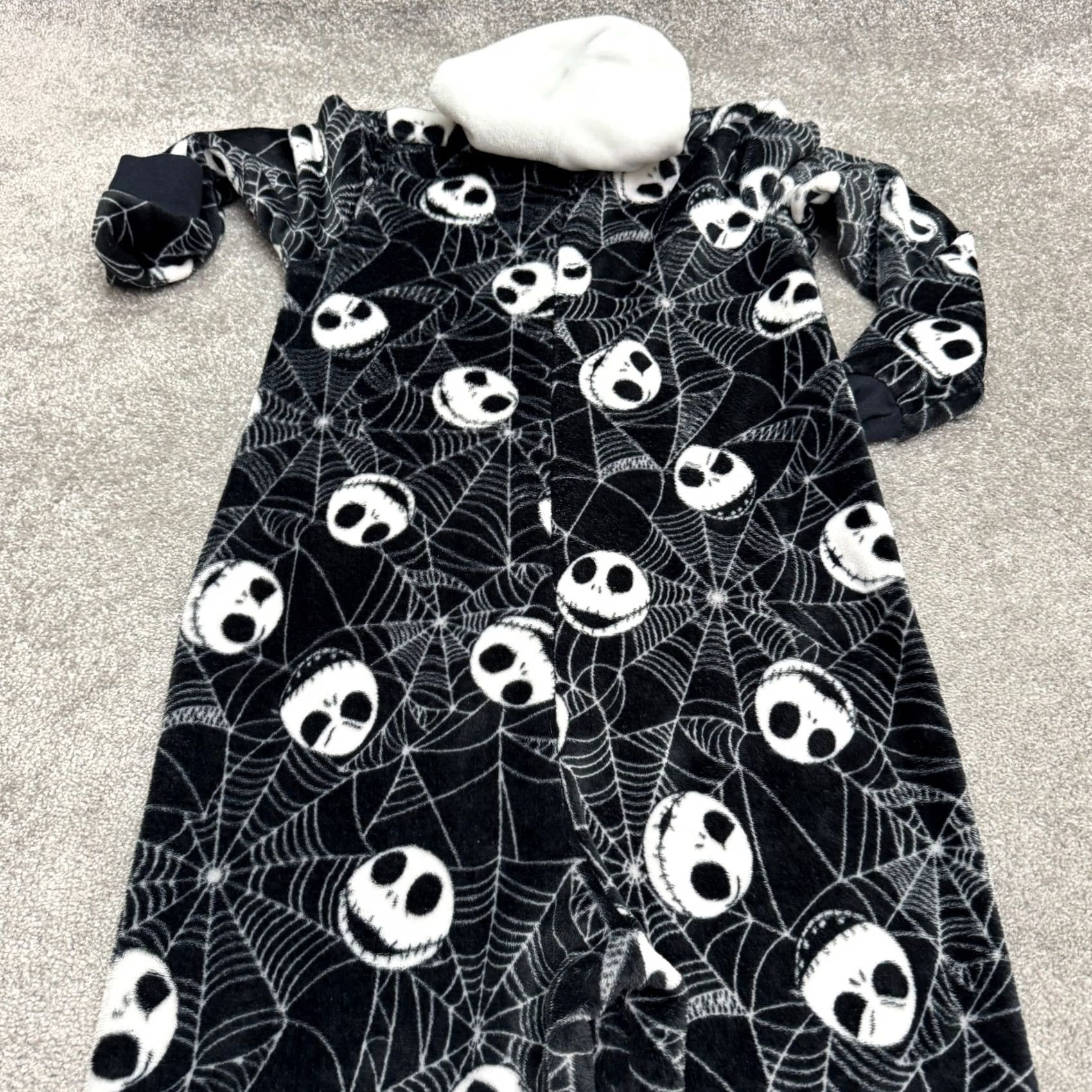 Disney VINTAGE? Disney Nightmare Before Christmas Jack Skellington 1 Piece Pajama Medium Fleece Size ONE SIZE - 6 Thumbnail