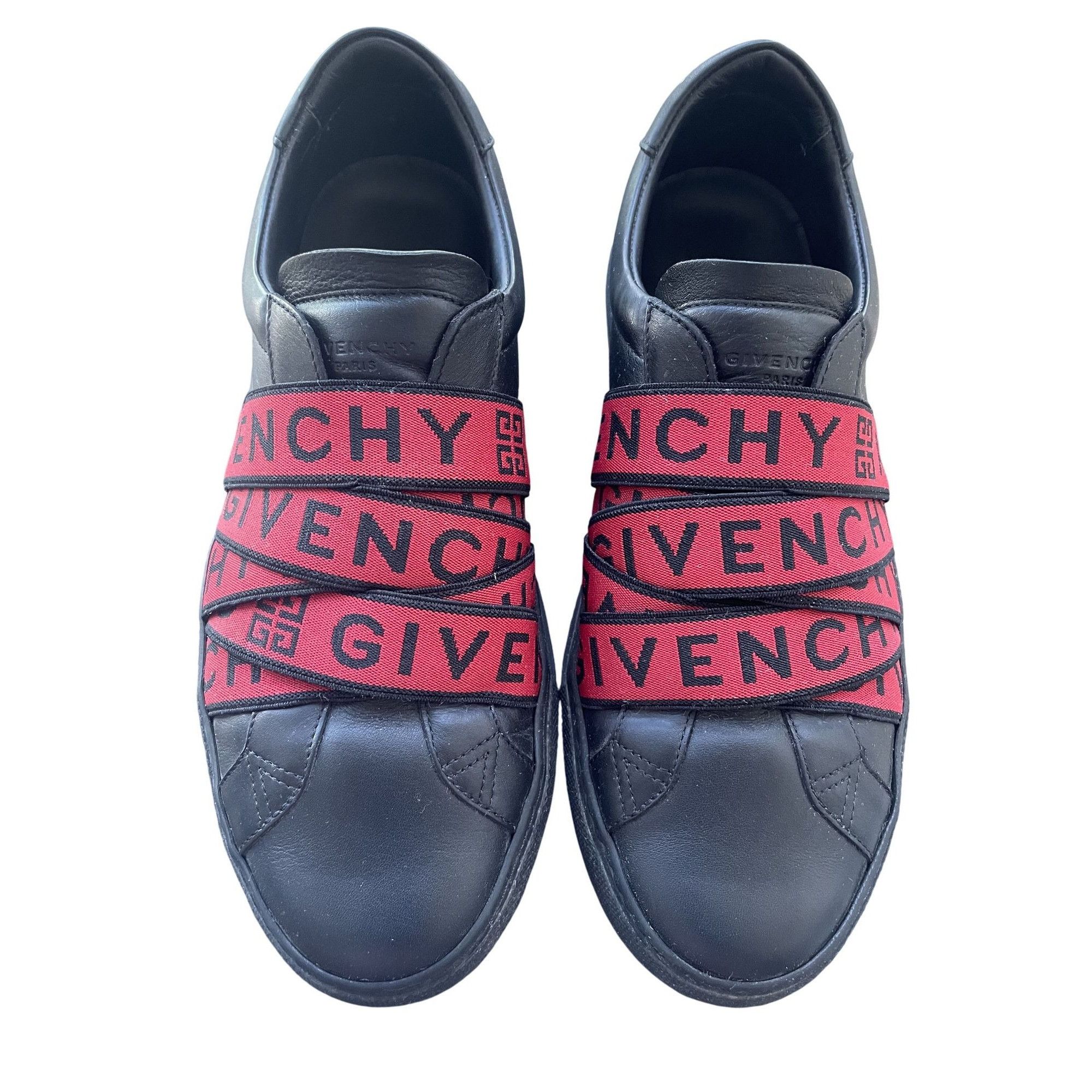 Givenchy Givenchy Paris Black/Red Logo Elastic Sneakers Size 39 Leath Size US 6.5 / EU 39-40 - 1 Thumbnail