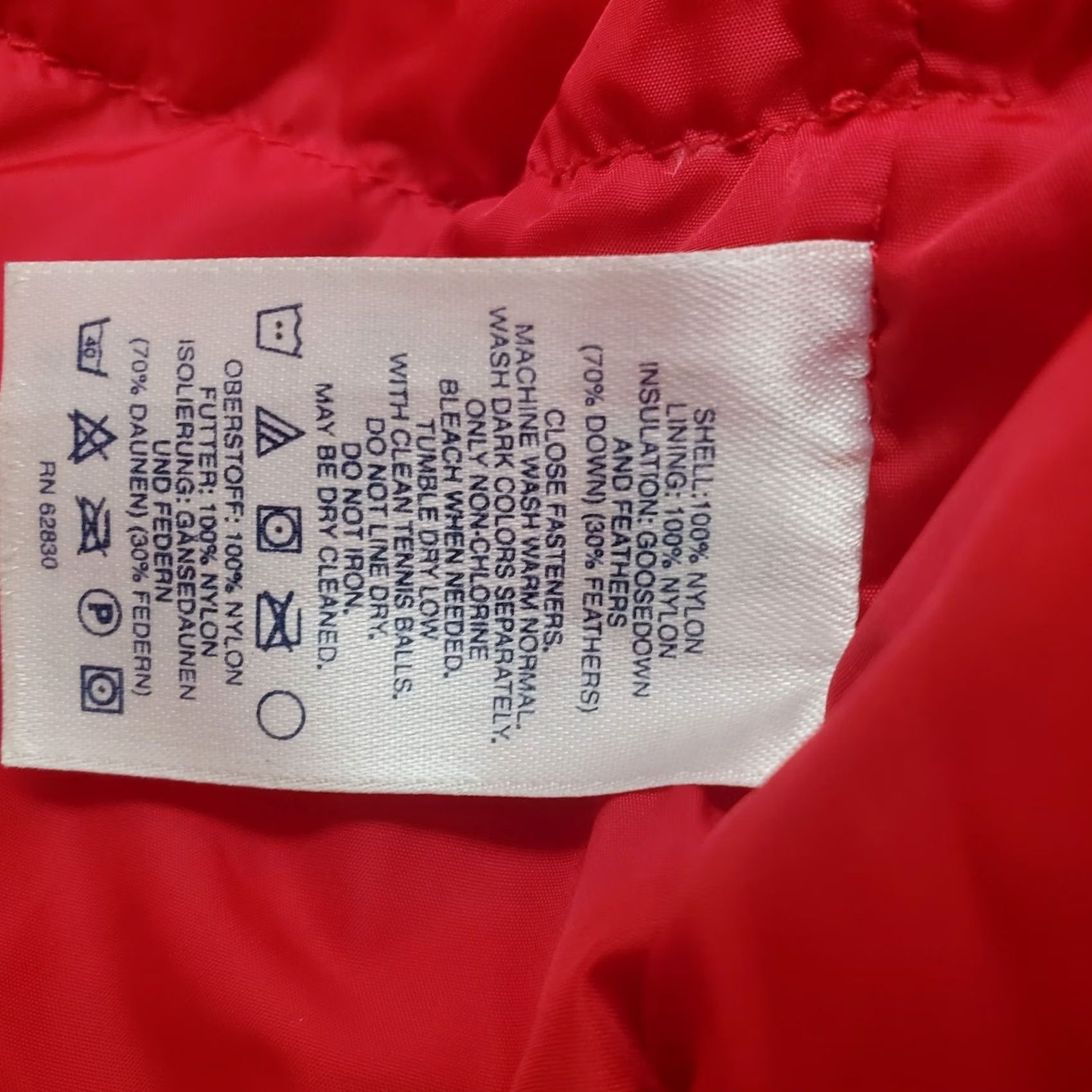 Lands' End Lands' End Goose Down Puffer Jacket Mens Large Red Lined Mock Neck Snap Front Jacket Size US L / EU 52-54 / 3 - 6 Thumbnail