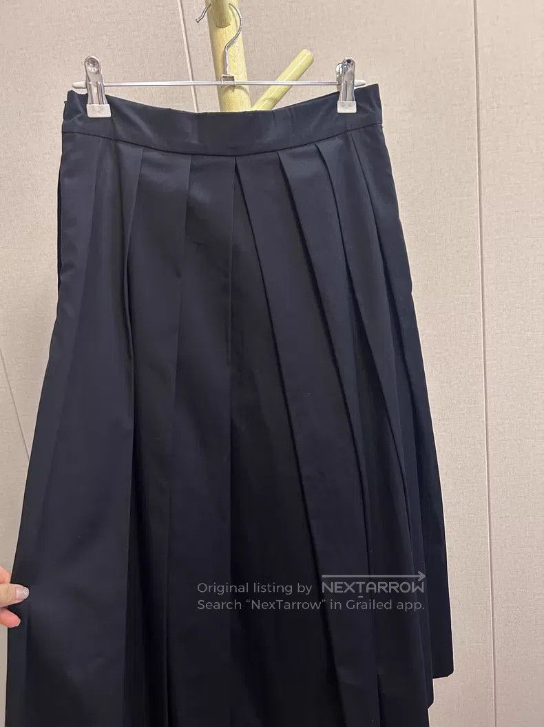 Dries Van Noten Dries Van Noten Black Pleated Long Midi Skirt Size 35" - 4 Thumbnail