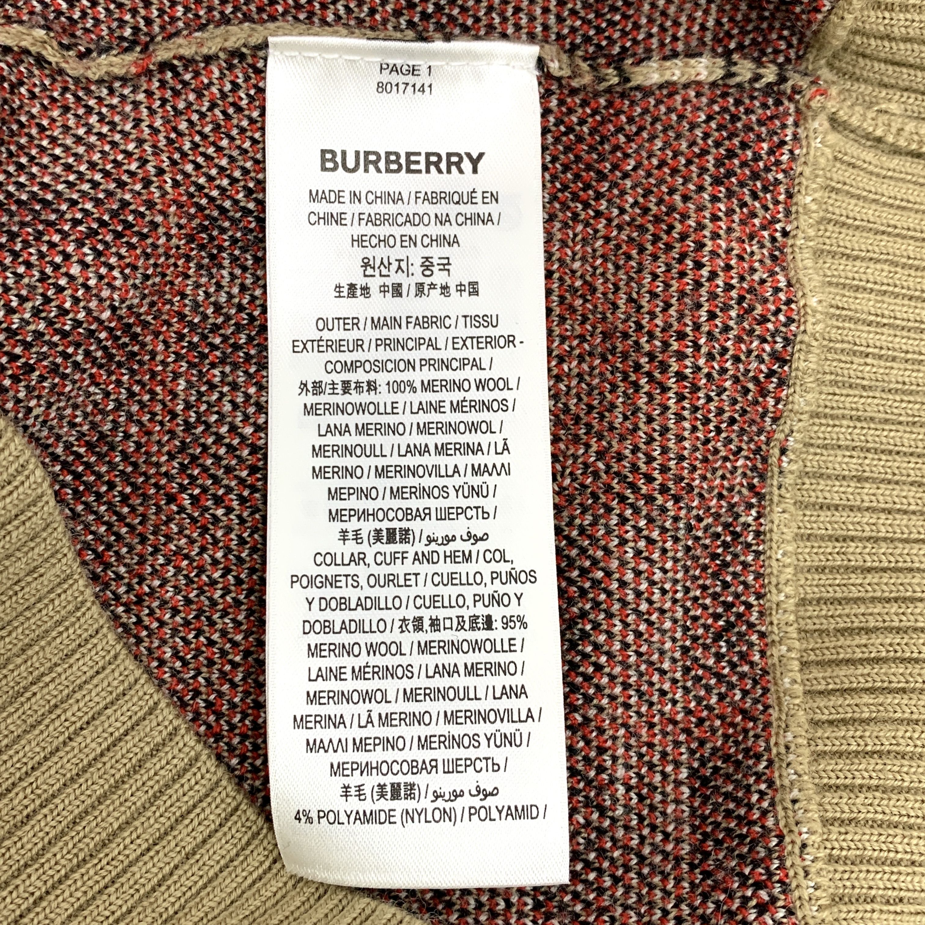Burberry Burberry Wool Knit Polo Classic Check Brown (S) Size S / US 4 / IT 40 - 8 Thumbnail