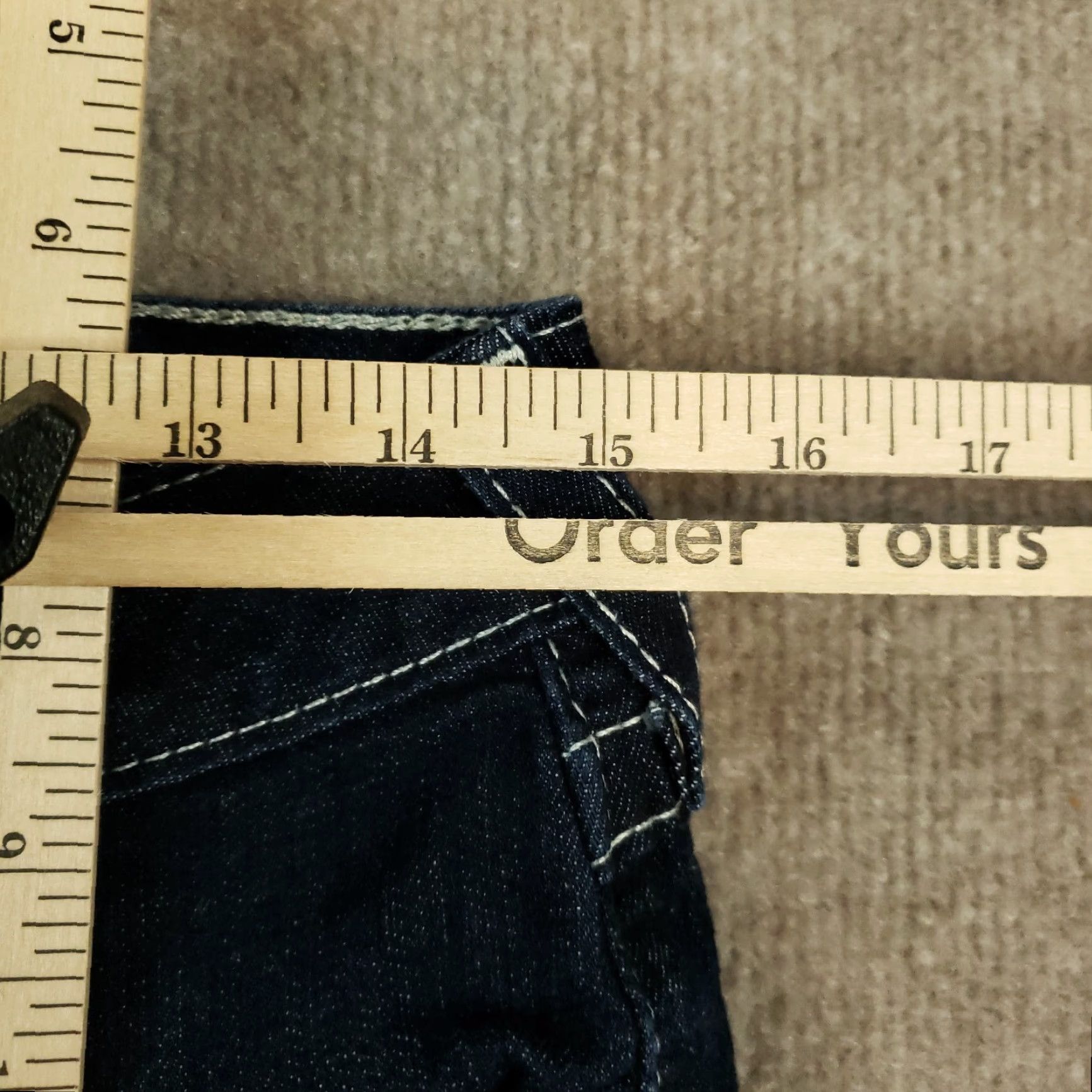 True Religion True Religion Jeans Women's Slim Straight Denim 30x32 Blue Low Rise 6.5-8.5 Adult Regular Size 30 Size 30" / US 8 / IT 44 - 5 Thumbnail