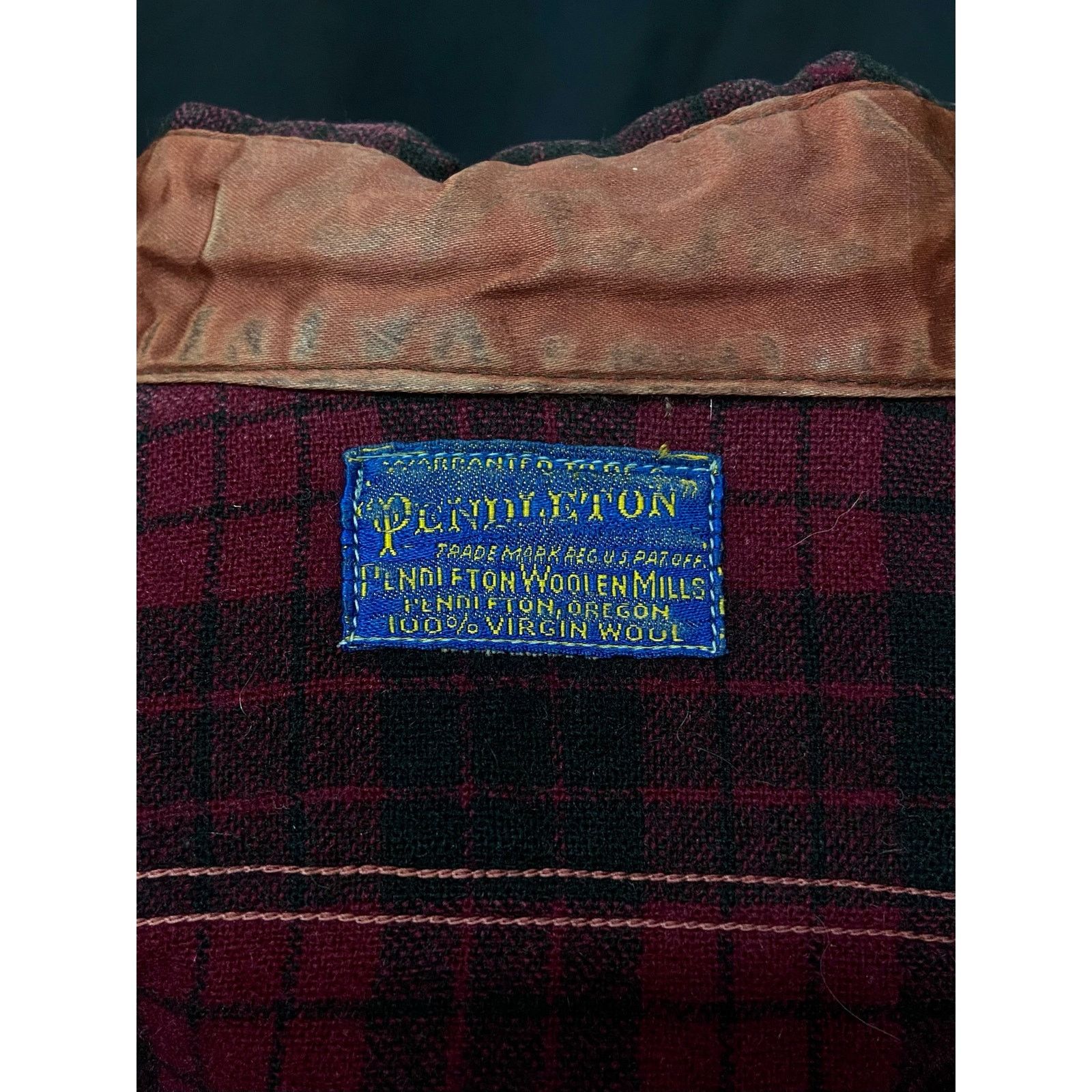 Vintage 30s 40s Vintage Pendleton Red Black Plaid Flannel Work Shirt Size US M / EU 48-50 / 2 - 8 Thumbnail