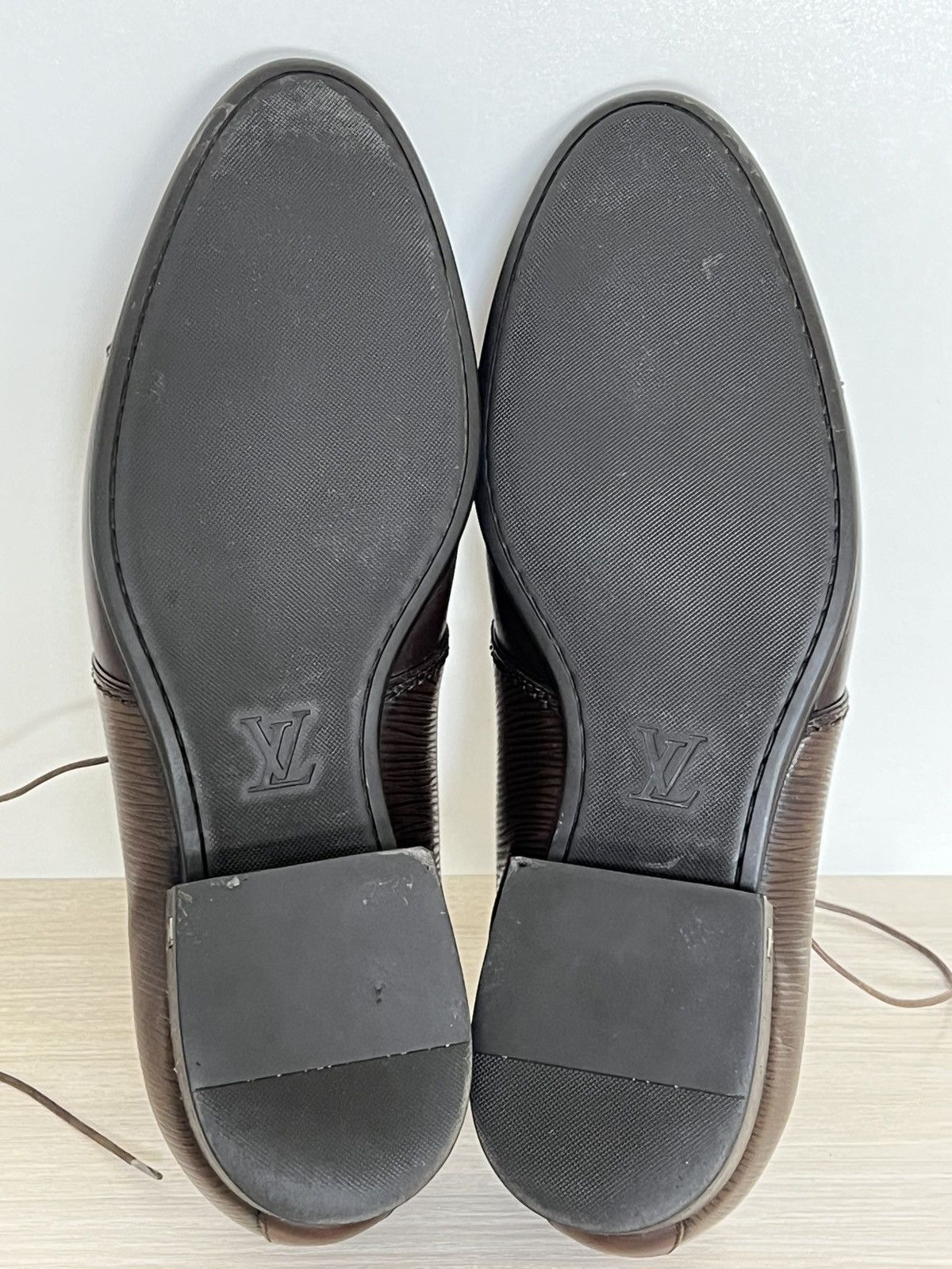 Louis Vuitton Louis Vuitton Epi Leather Cap Toe Derby Shoes Brown Size 10 Size US 10 / EU 43 - 18 Thumbnail