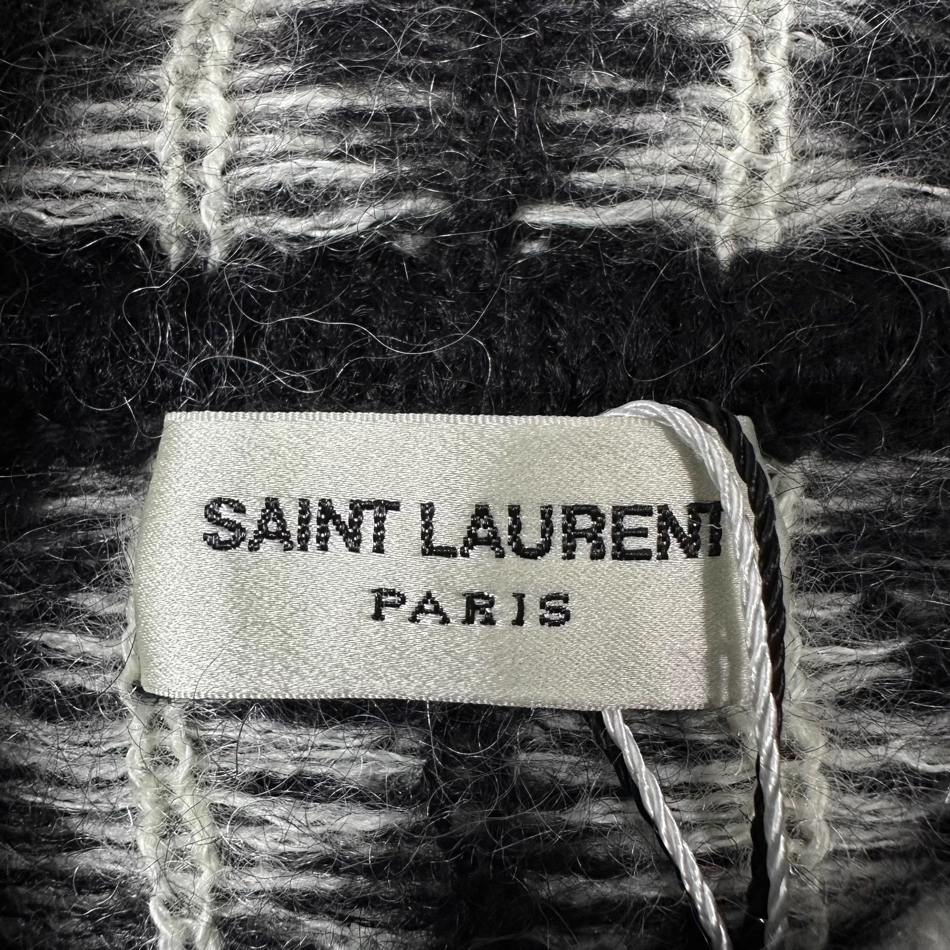 Saint Laurent Paris SLP black white houndstooth turtleneck Size S Size US S / EU 44-46 / 1 - 7 Thumbnail