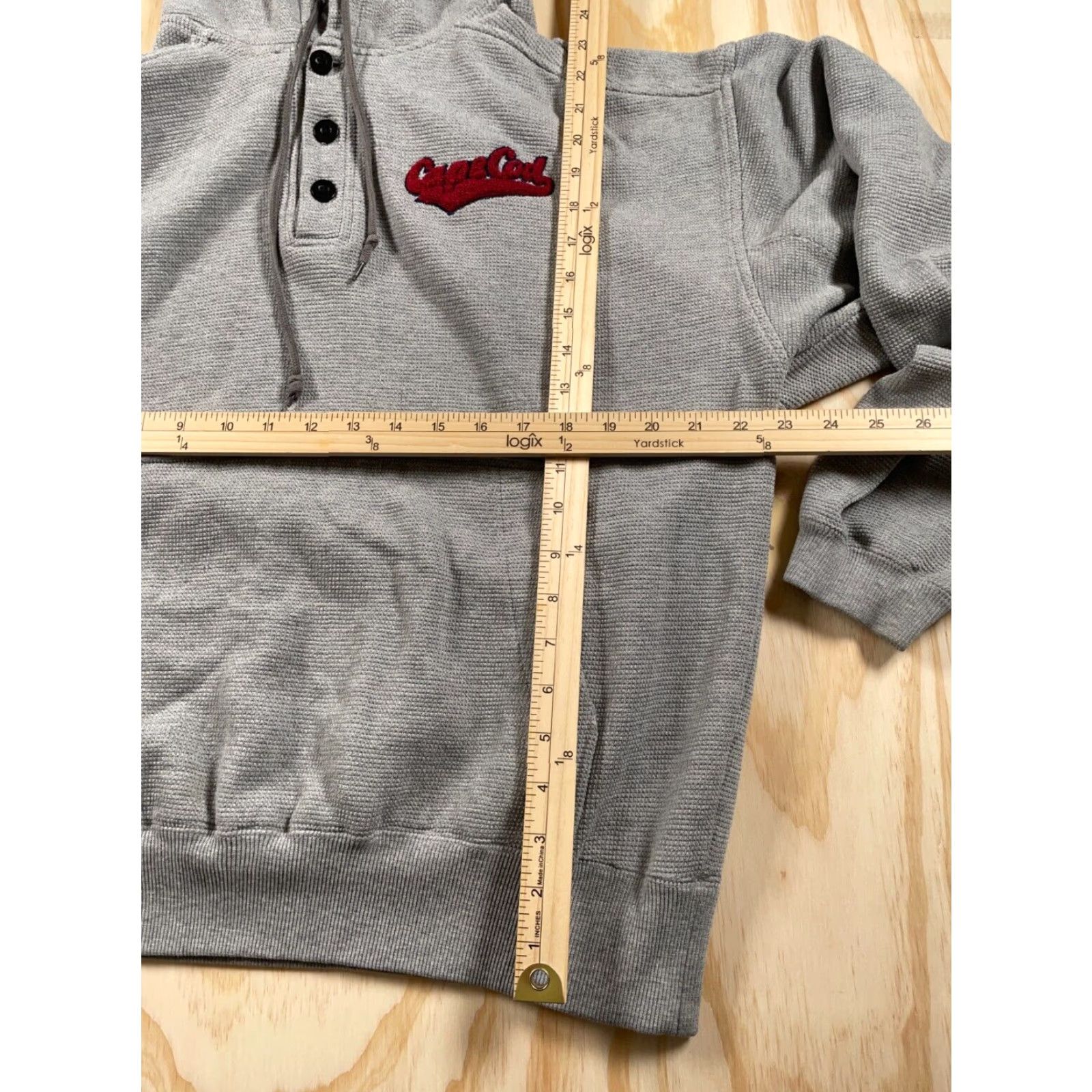 Vintage VINTAGE Cuffy's Cape Cod Hoodie Shirt Adult Medium Gray Heavy Pique Cotton Sweatshirt Embroidered Logo Mens Size US M / EU 48-50 / 2 - 5 Thumbnail