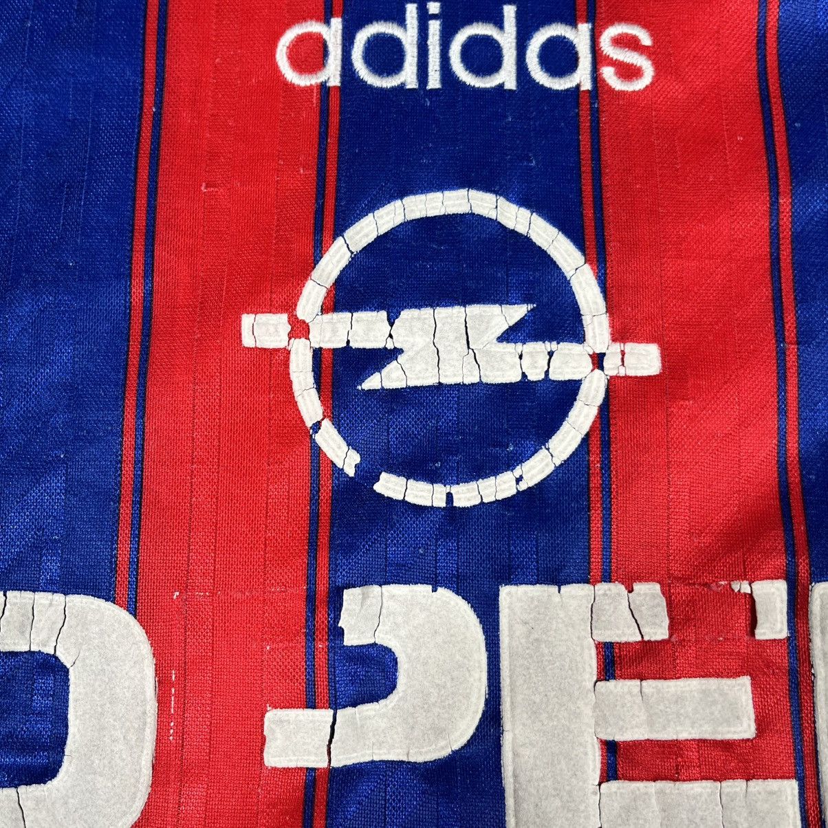 Adidas Vintage Stripes Adidas 1995-97 Bayern Munich Shirt Jersey Size US XL / EU 56 / 4 - 8 Thumbnail