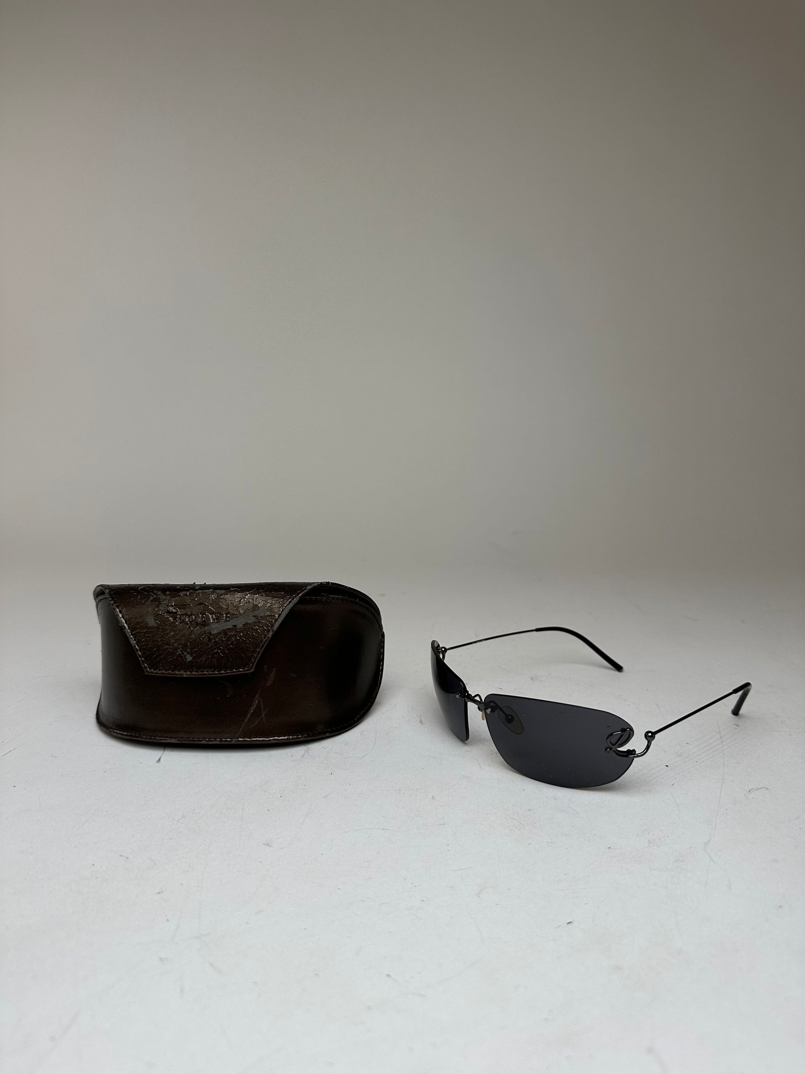 Loewe Vintage Rimless Sunglasses Silver Black Size ONE SIZE - 1 Thumbnail