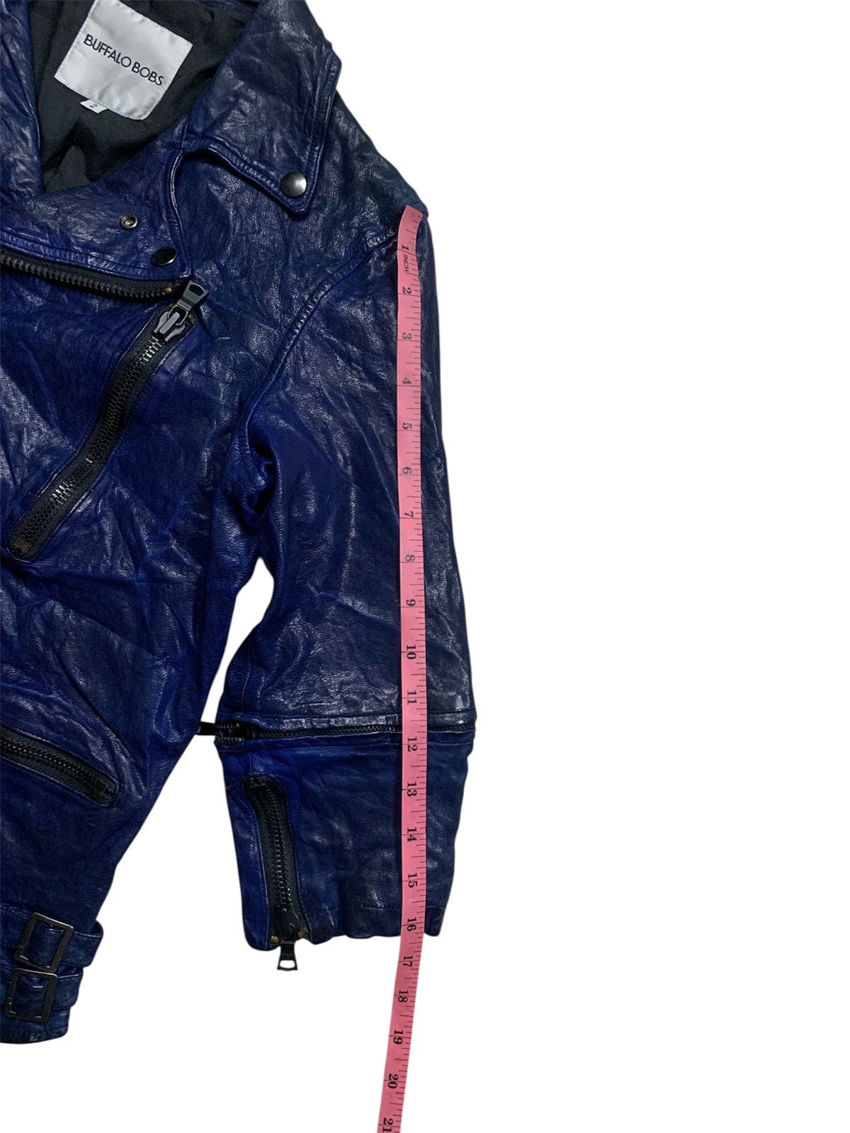 BUFFALO BOBS Buffalo Bobs HRB5406 Blue Goat Leather Biker Jacket Size US S / EU 44-46 / 1 - 9 Thumbnail