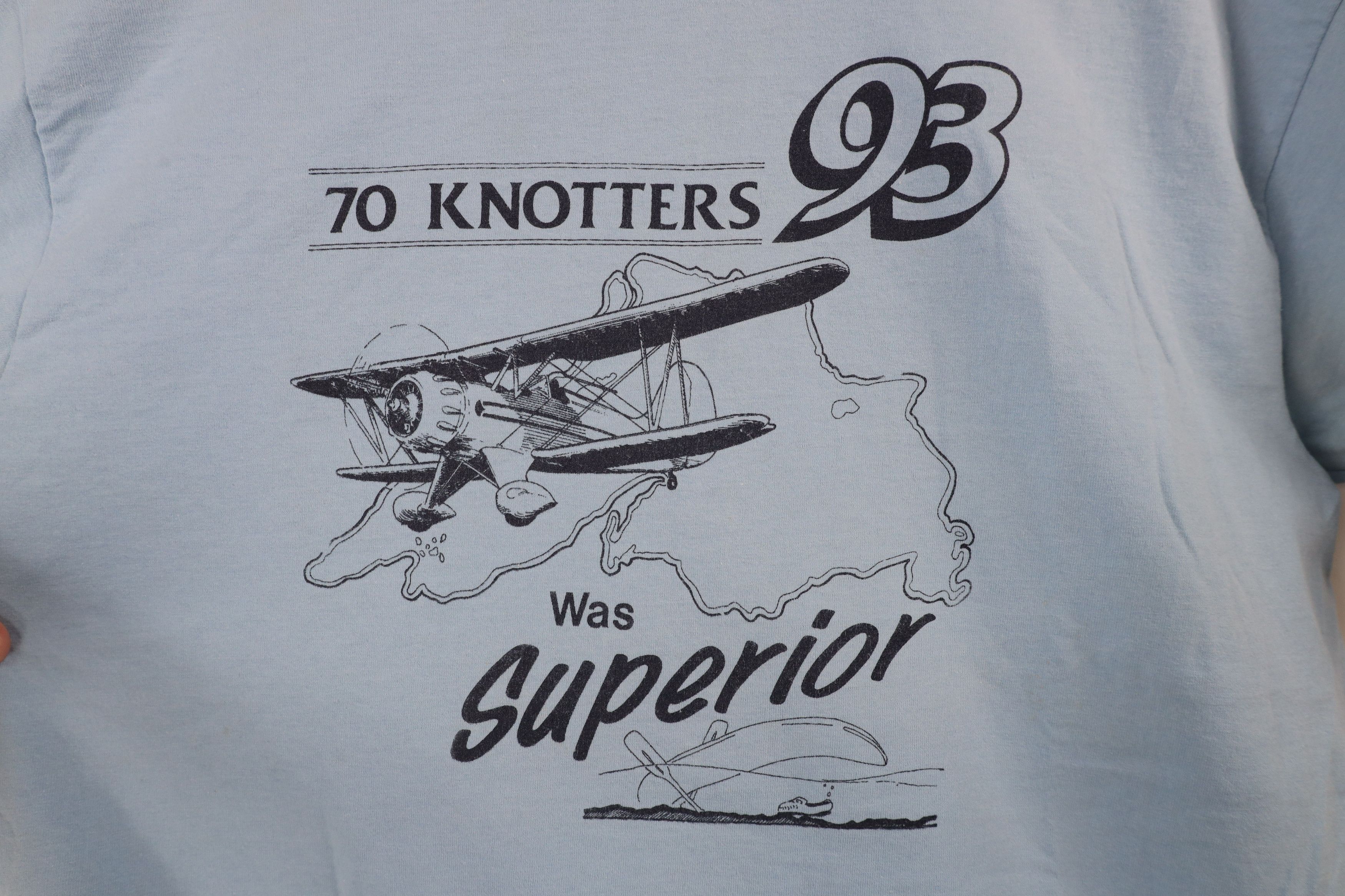 Vintage Vintage 90s 1993 70 Knotters Superior Airplane T-Shirt USA Size US XL / EU 56 / 4 - 4 Thumbnail