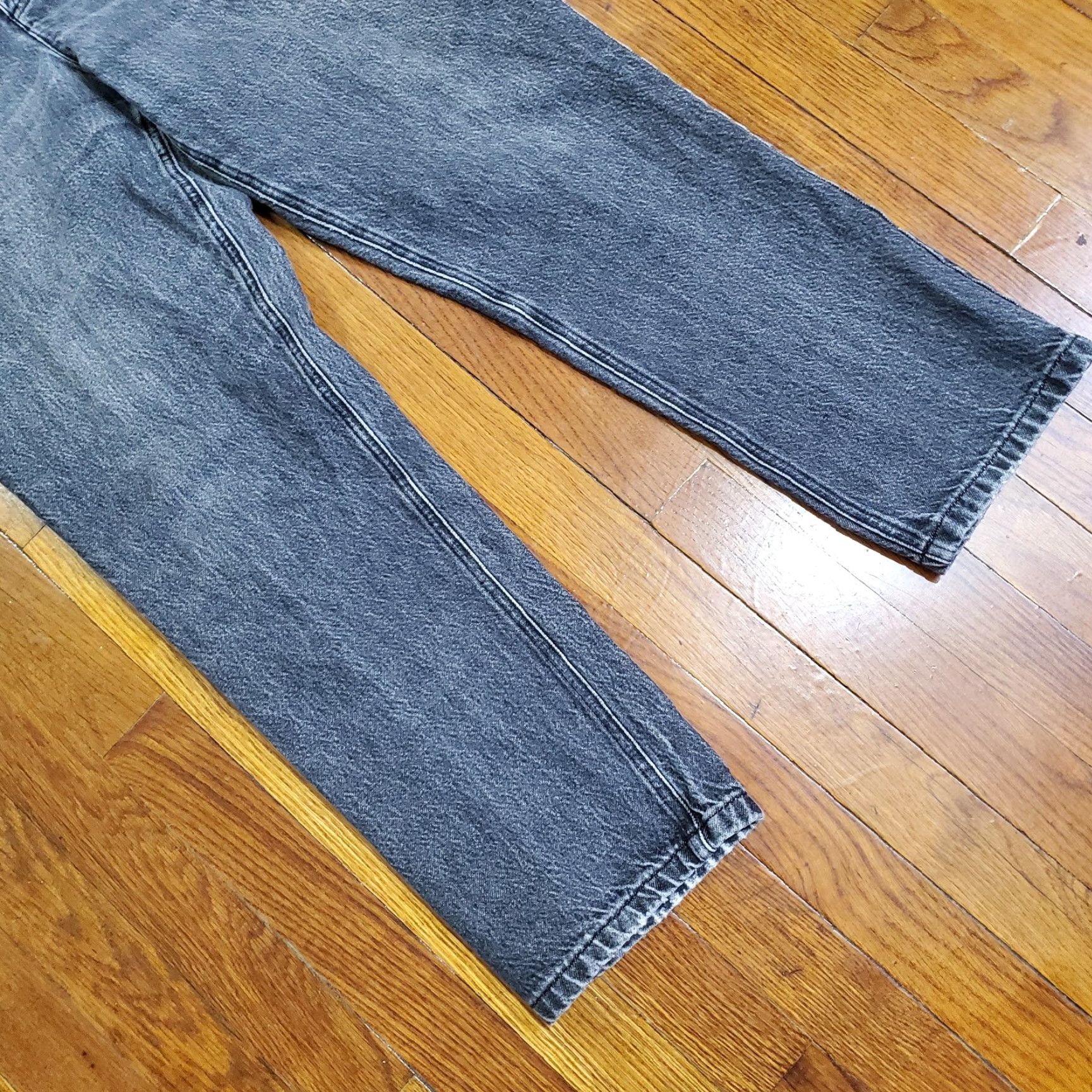 Ralph Lauren VINTAGE Lauren Jeans Co. Ralph Lauren Jeans Womens 14P Gray High Rise Straight Jeans Womens Petite 14P Charcoal Gray Denim Size 36" / US 14 / IT 50 - 6 Thumbnail