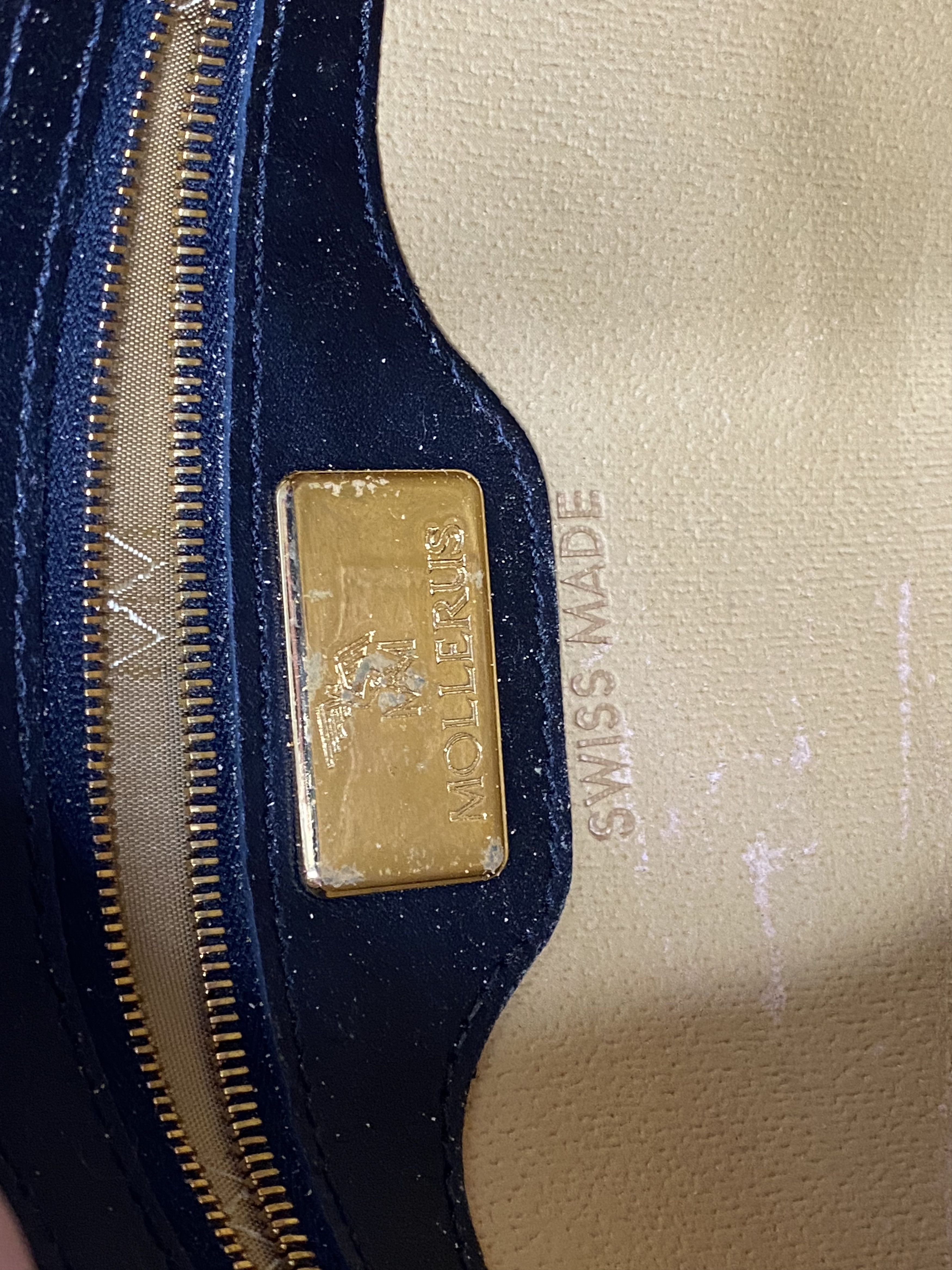 MAISON MOLLERUS MM VINERUS BLACK COATED CANVAS CROSSBODY BAG