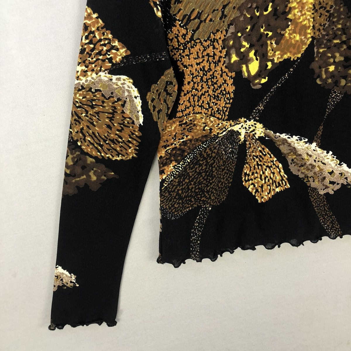 Other Gold Abstract Print Fitted Top - Jean Paul Gaultier Style Size M / US 6-8 / IT 42-44 - 7 Thumbnail