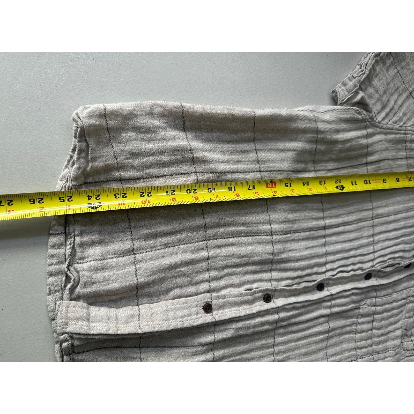 Katin Katin Monty Shirt Mens Gray Linen Short Sleeve Button Up M Size US M / EU 48-50 / 2 - 7 Thumbnail