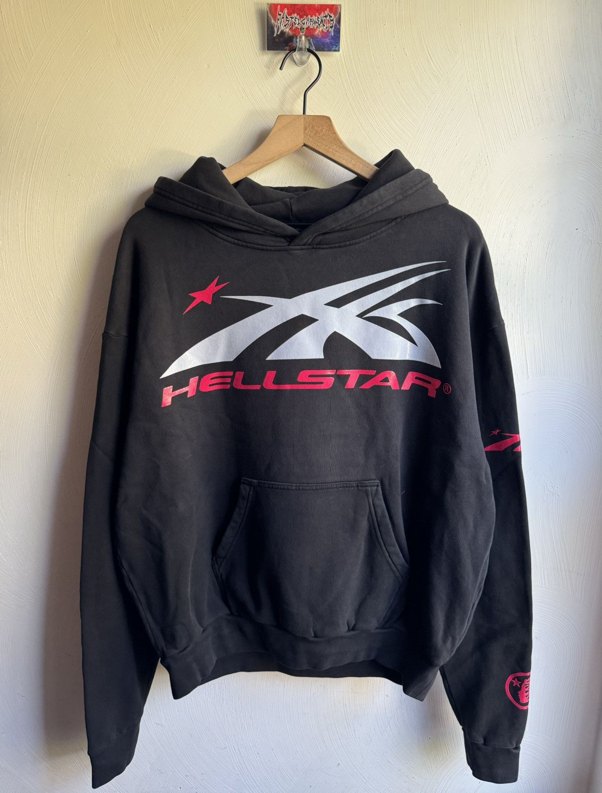 Streetwear Hellstar Sport Logo Hoodie Black Grailed