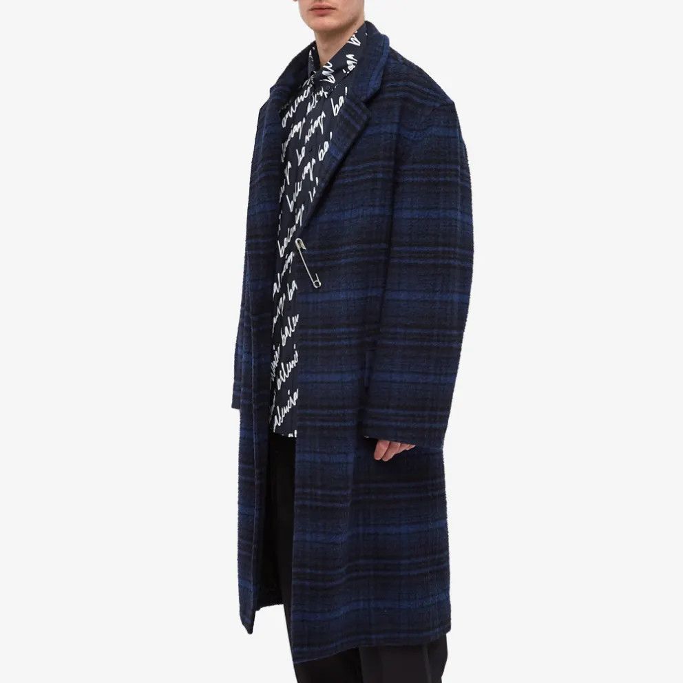 Balenciaga o1bcso1str1124 Cocoon Coat in Blue/Black Size US L / EU 52-54 / 3 - 2 Thumbnail