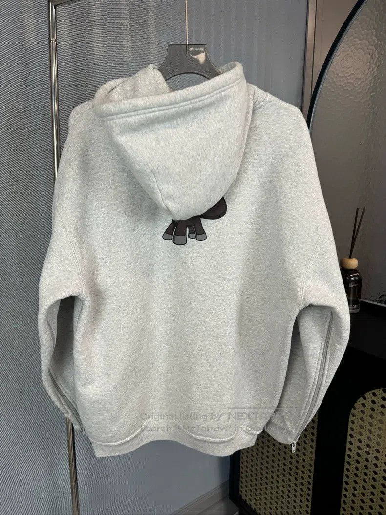 Balenciaga Balenciaga Gray Cartoon Calf Pattern Zip Hoodie Size US S / EU 44-46 / 1 - 2 Thumbnail