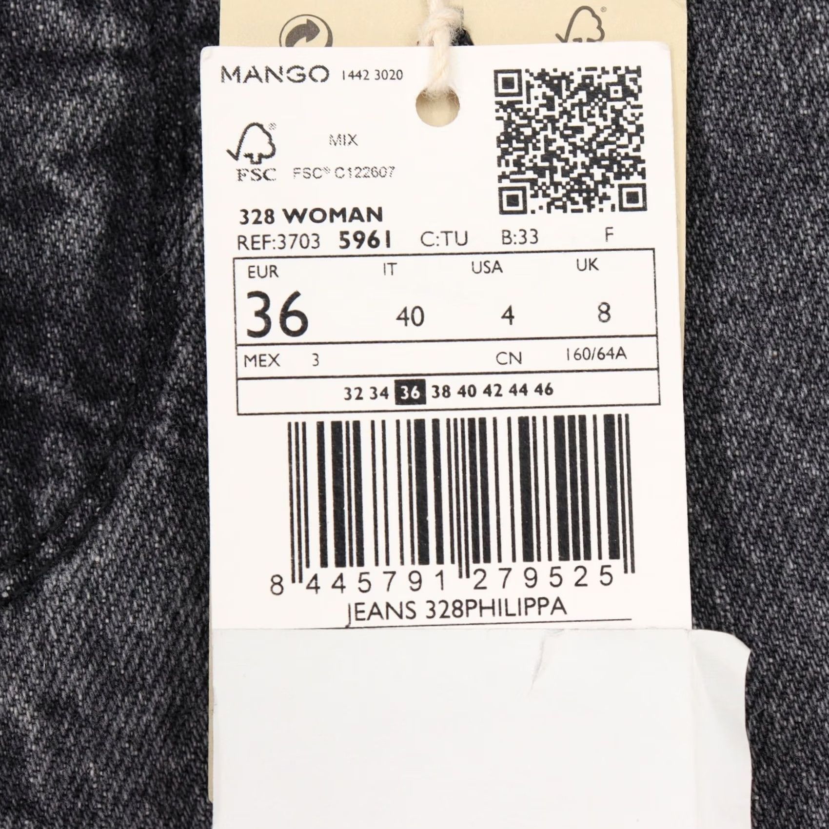 Mango Mango Jeans Womens Size 4 Gray Wash Denim Mid-Rise Flared Bootcut Stretch Comfort Button Zip Size 27" / US 4 / IT 40 - 6 Thumbnail