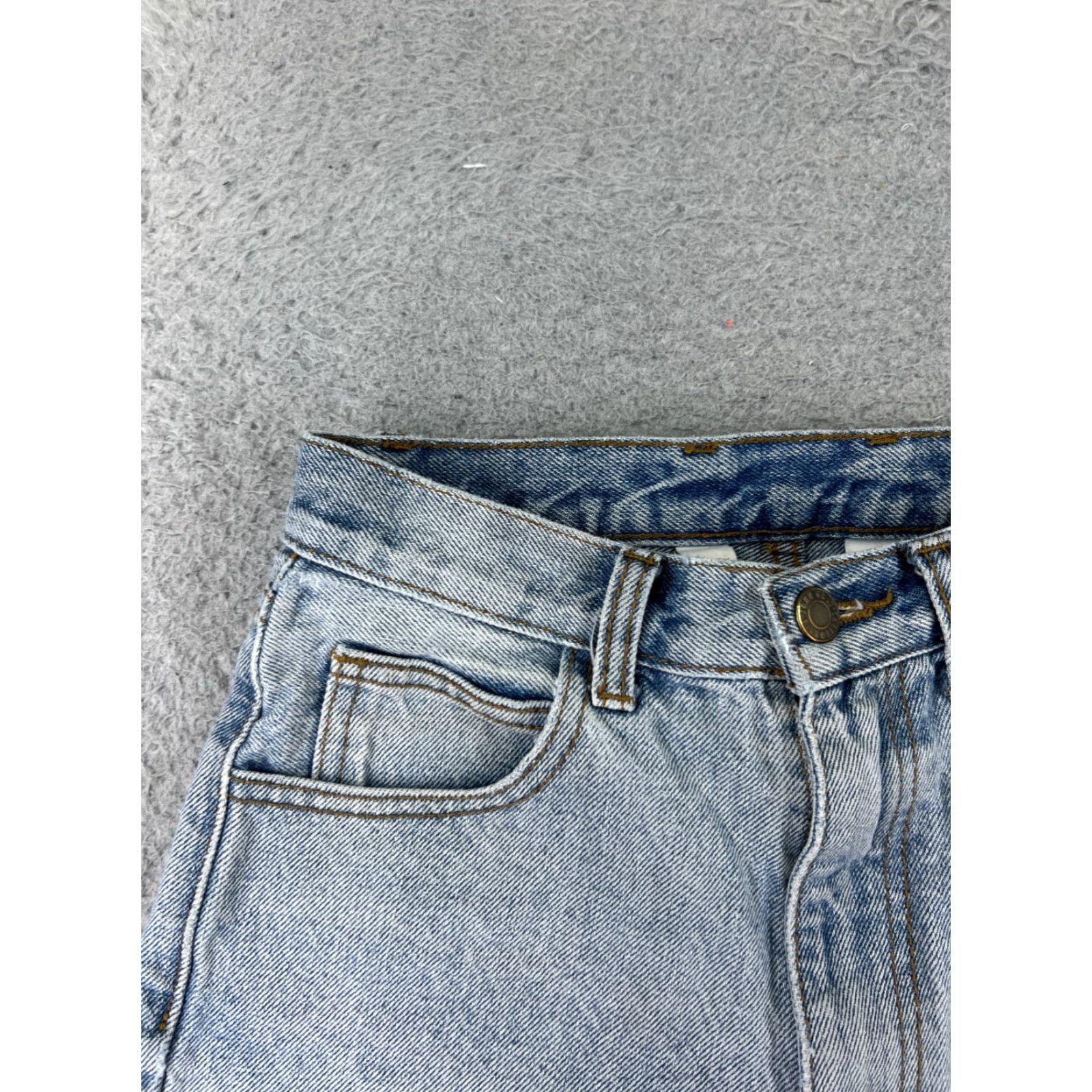 Denime VINTAGE J Galt Shorts Womens Small Blue Denim Cutoff Low Rise Cotton Distressed 22x3 Size 28" / US 6 / IT 42 - 4 Thumbnail