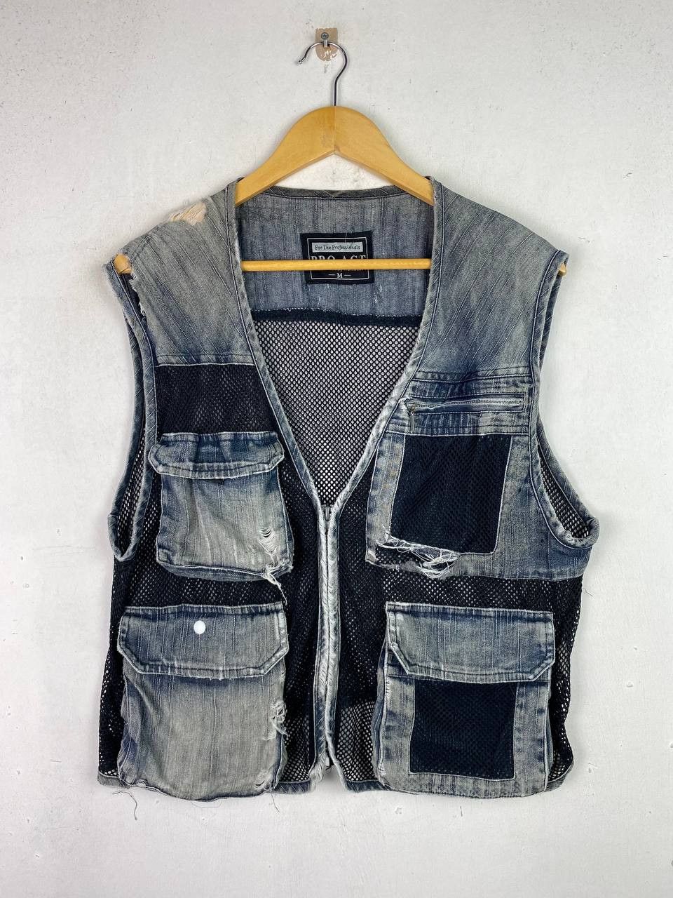 japanese brands netting vest distressed nice design