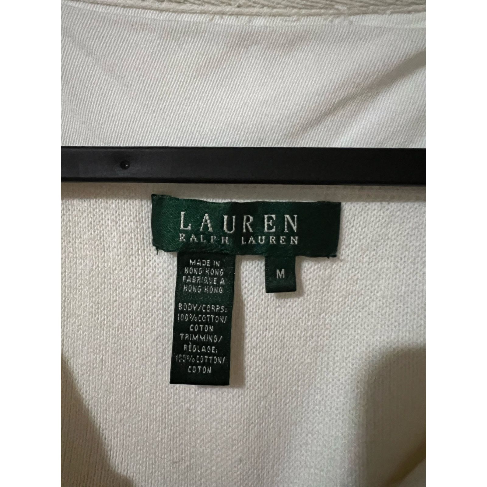 Ralph Lauren Women's Ivory White Linen Blend Peacoat 3/4 Sleeves Jacket M Size M / US 6-8 / IT 42-44 - 9 Thumbnail