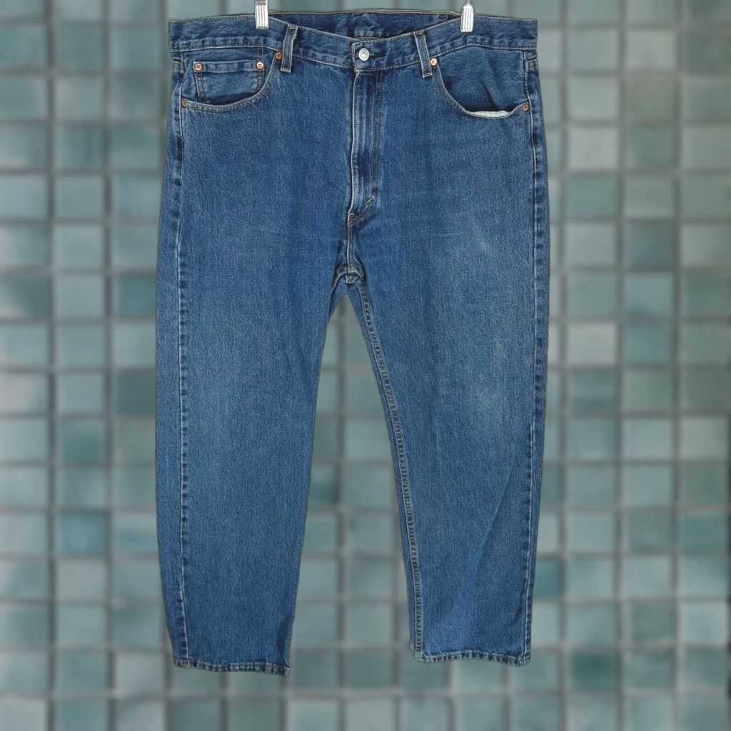 Levi's Levi's 505 Mens Regular Fit Mid Rise Casual Blue Denim Straight Jeans Size 42X31 Size US 42 / EU 58 - 1 Thumbnail