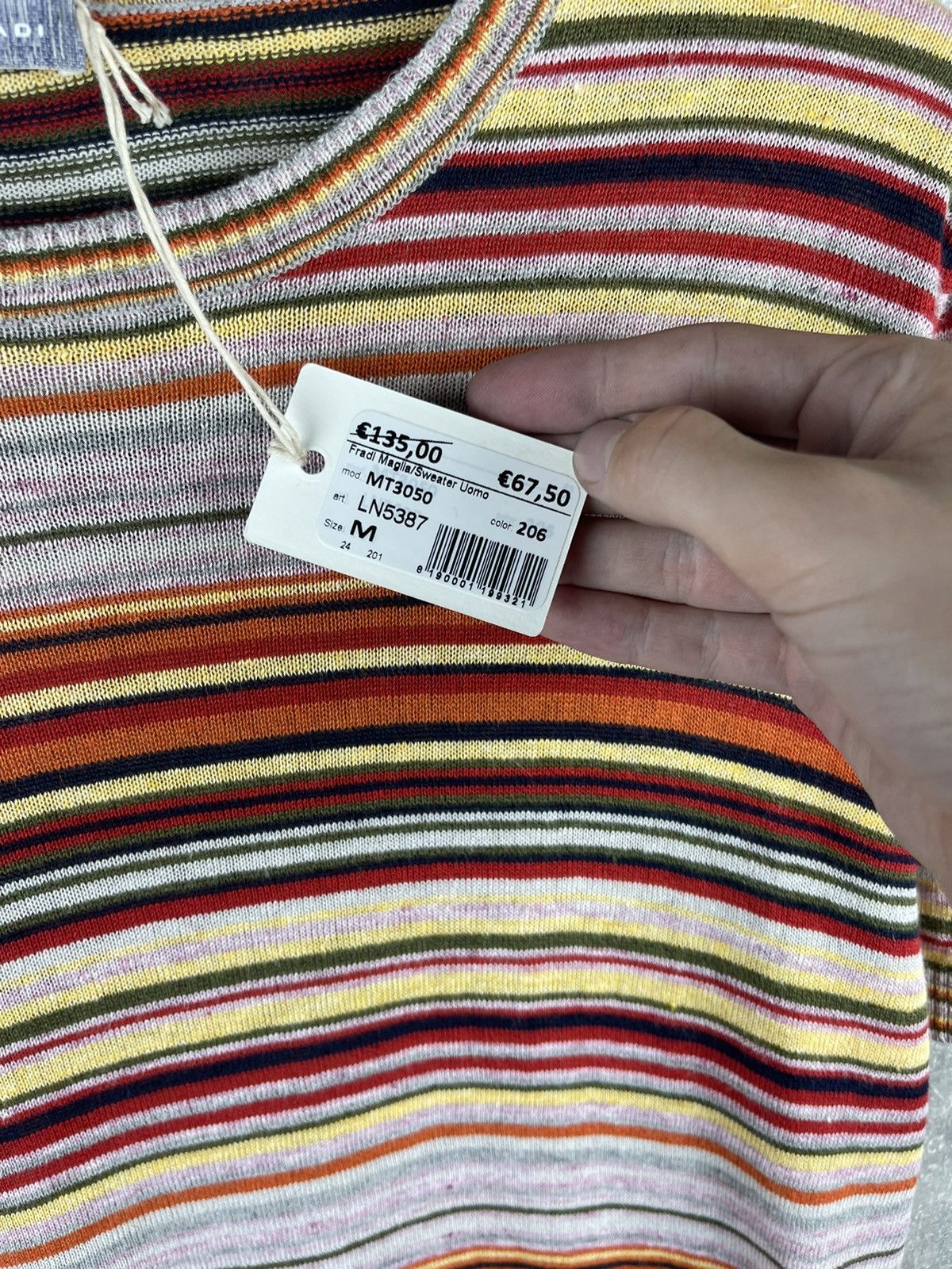 Other Fradi NWT Luxury Stripped T-Shirt Linen Cotton Size US M / EU 48-50 / 2 - 8 Thumbnail